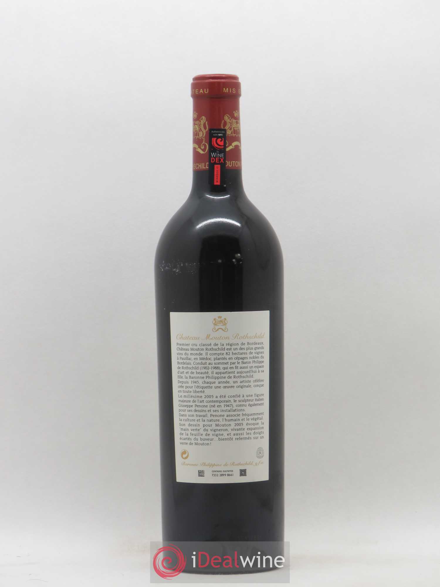Château Mouton Rothschild 1er Grand Cru Classé 2005 - Lot de 1 bouteille - 1