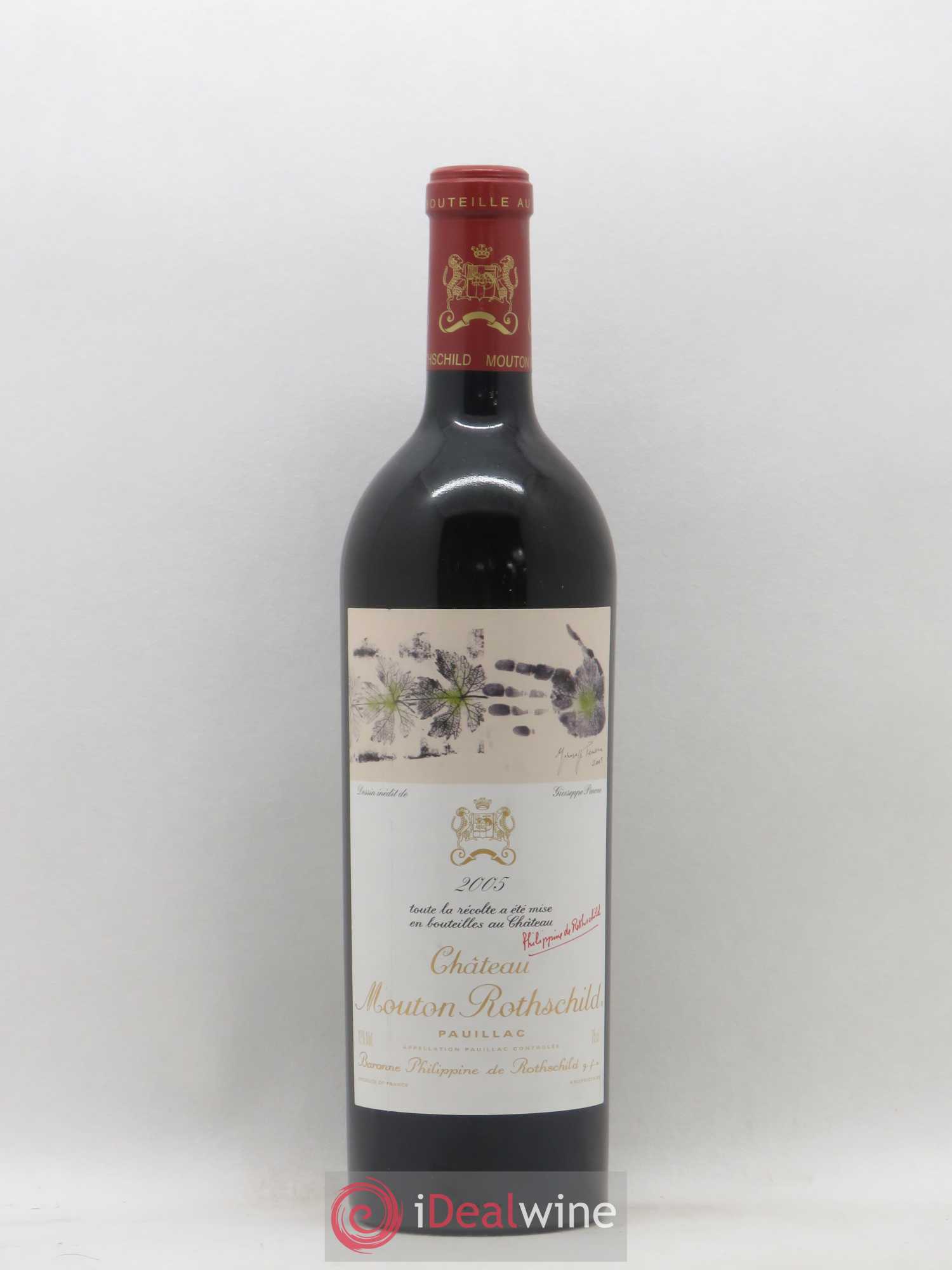 Château Mouton Rothschild 1er Grand Cru Classé 2005 - Lot de 1 bouteille - 0