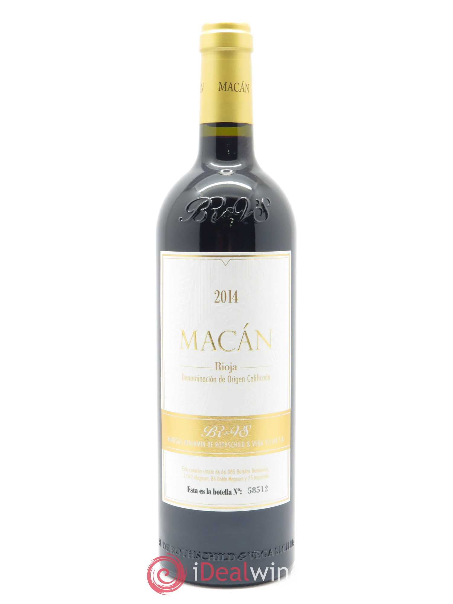 Rioja DOCa Macan Benjamin de Rothschild & Vega Sicilia S.A 2014 - Lot de 1 bouteille - 0