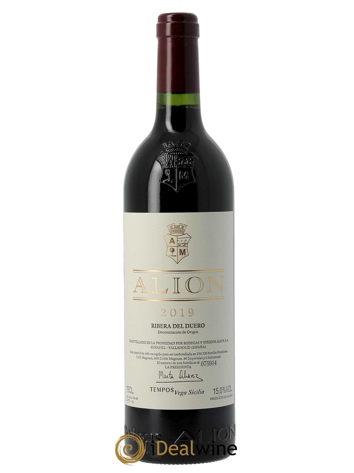 Ribera Del Duero DO Vega Sicilia Alion Famille Alvarez 2019 - Lot de 1 bouteille - 0