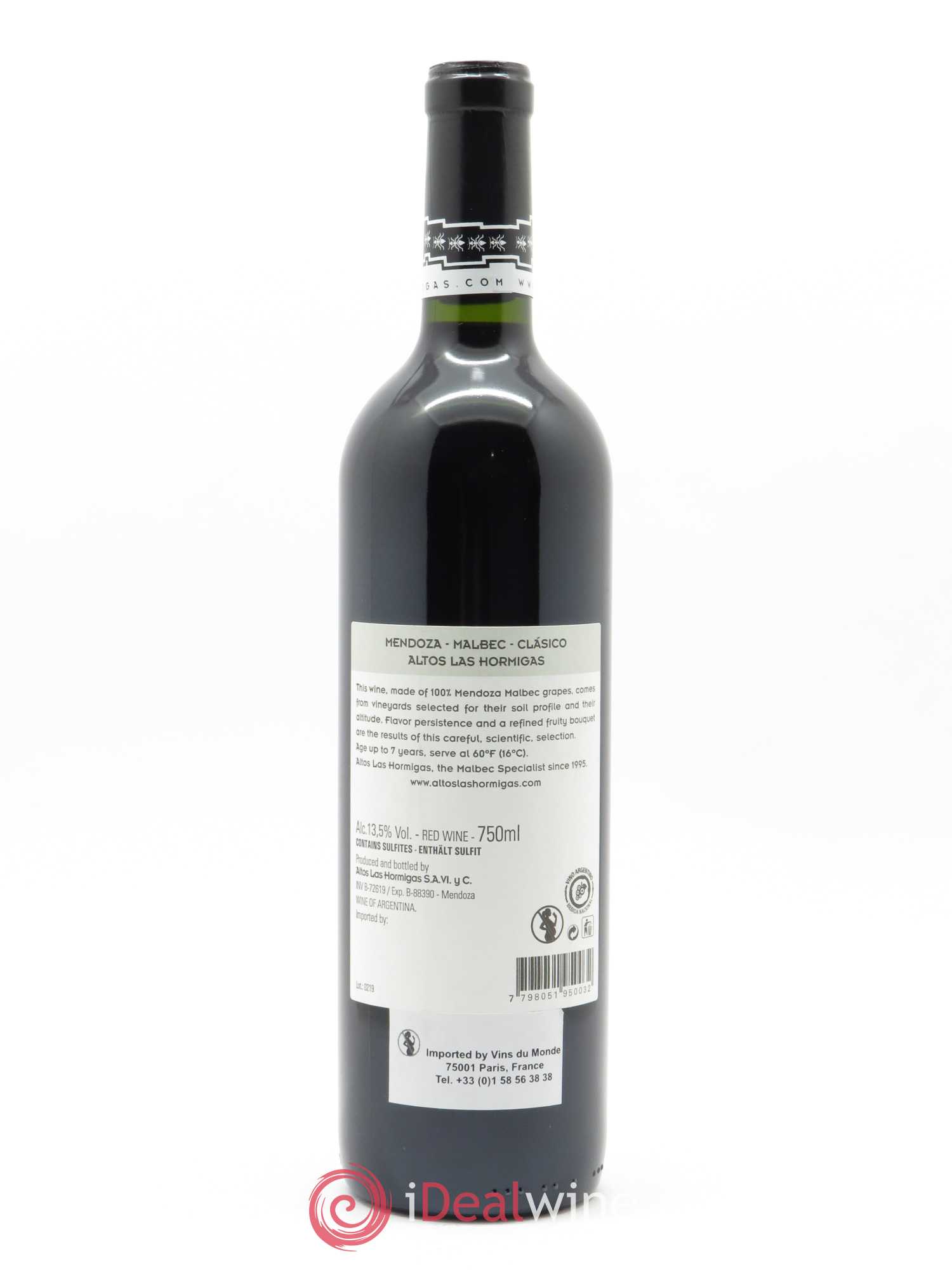 Mendoza Alto las Hormigas Malbec Classico 2018 - Lot de 1 bouteille - 1