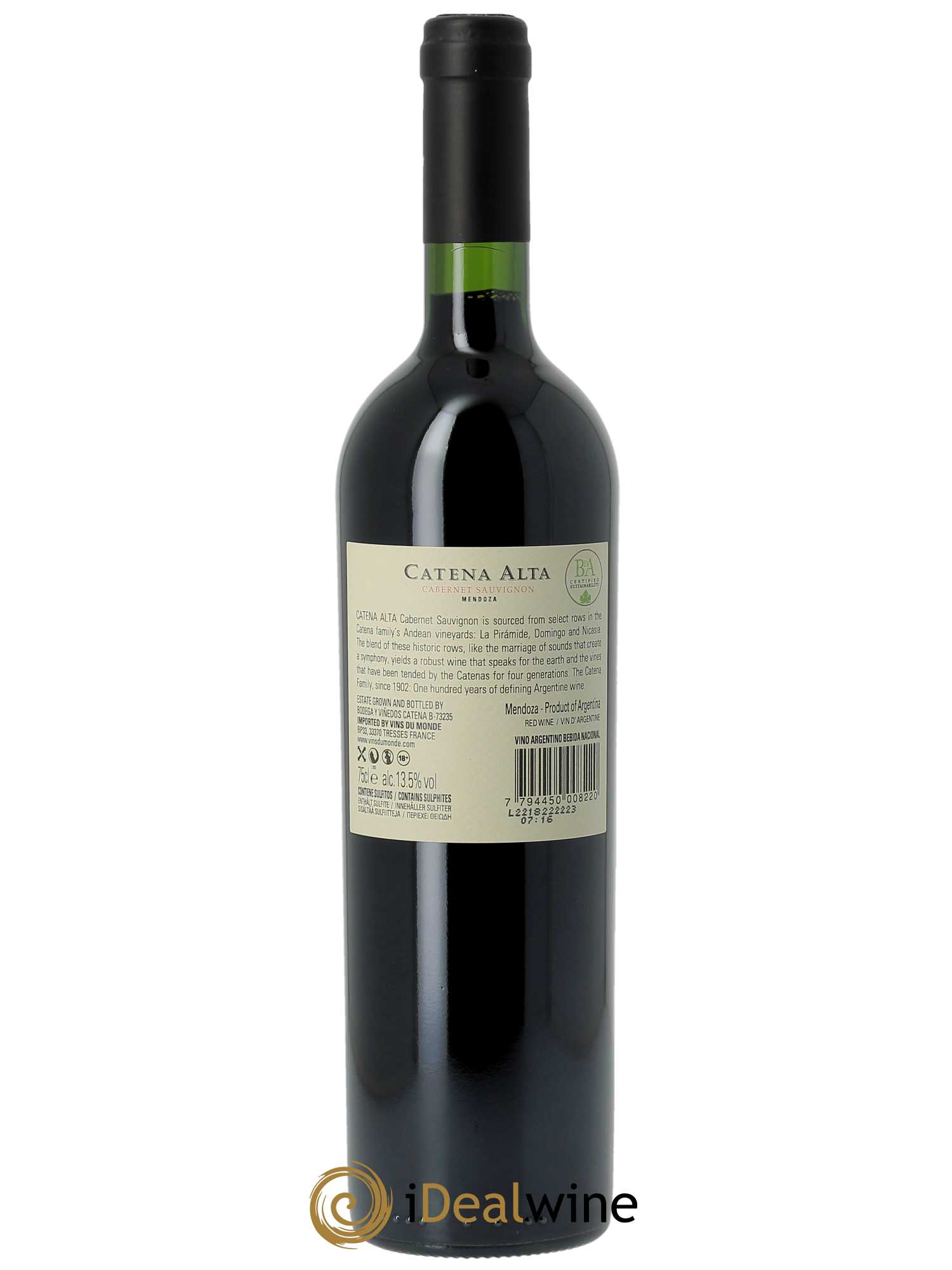 Mendoza Catena Zapata Cabernet Sauvignon Alta  2019 - Lot de 1 bouteille - 1