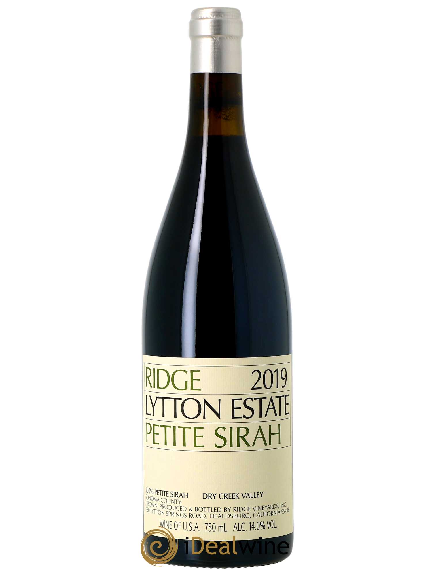 Dry Creek Valley Lytton Estate Petite Sirah Ridge Vineyards 2019 - Lot of 1 bottle - 0