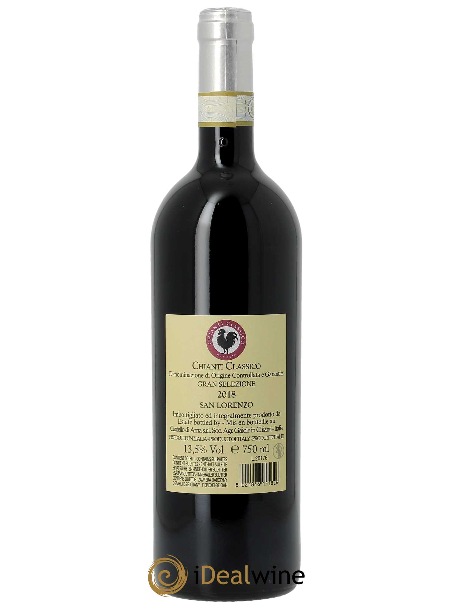 Chianti Classico Gran Selezione DOCG Castello di Ama San Lorenzo 2018 - Lot de 1 bouteille - 1