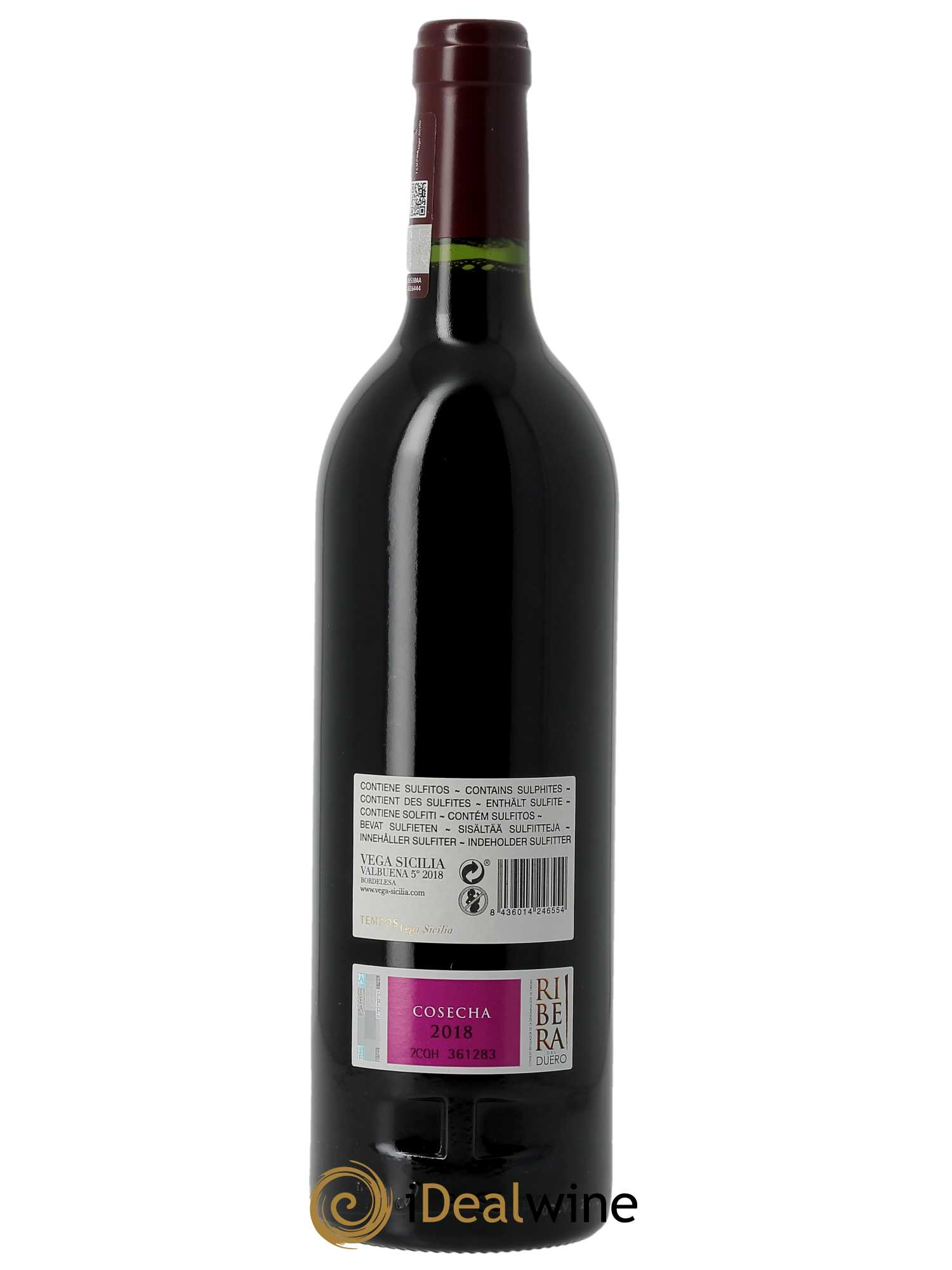 Ribera Del Duero DO Vega Sicilia Valbuena 5 ano Famille Alvarez (CBO à partir de 6 bts) 2018 - Lot de 1 bouteille - 2