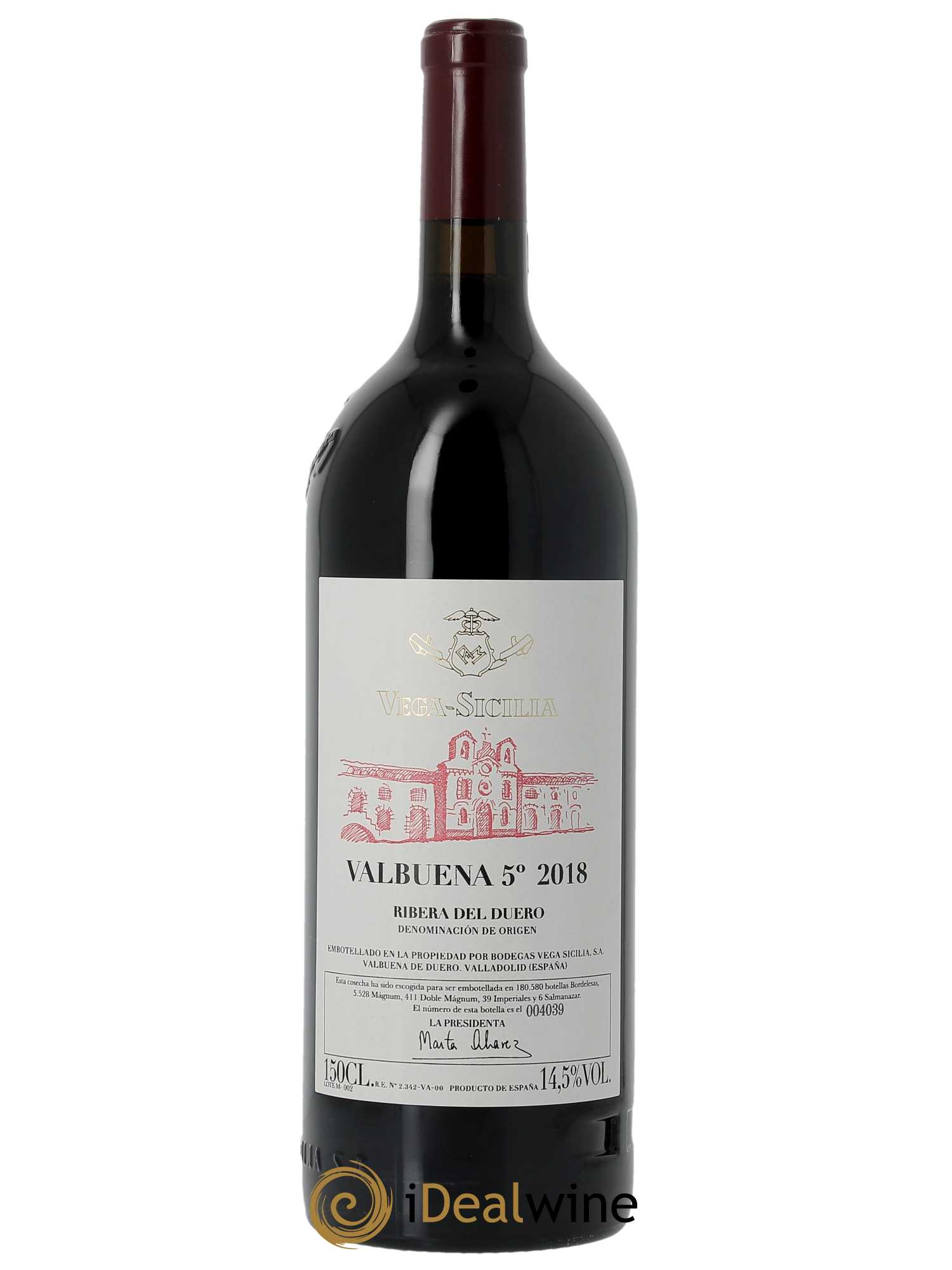 Ribera Del Duero DO Vega Sicilia Valbuena 5 ano Famille Alvarez 2018 - Lot of 1 magnum - 1