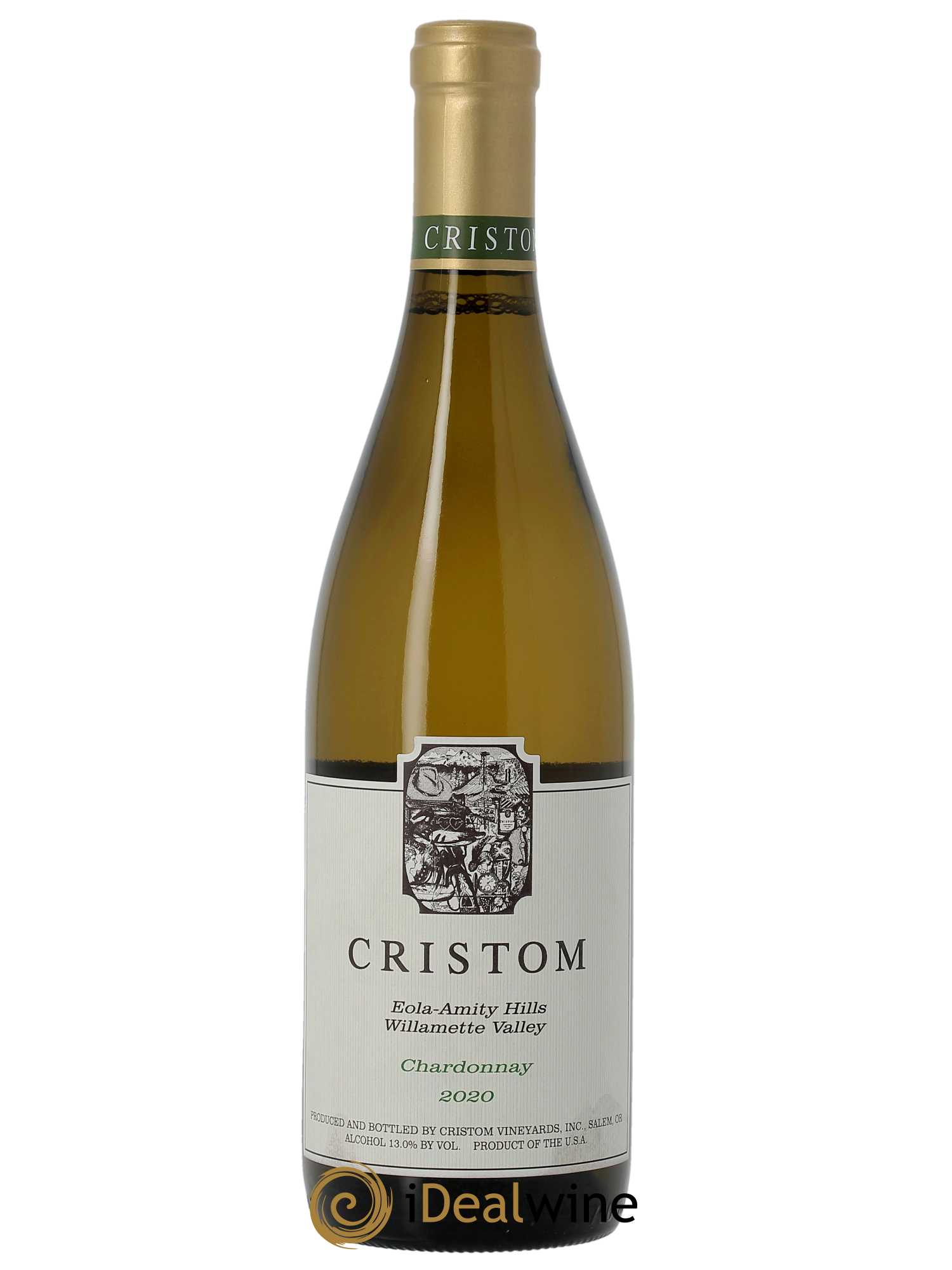 Willamette Valley Chardonnay Ne pas utiliser Cristom Vineyards 2020 - Lot of 1 bottle - 0