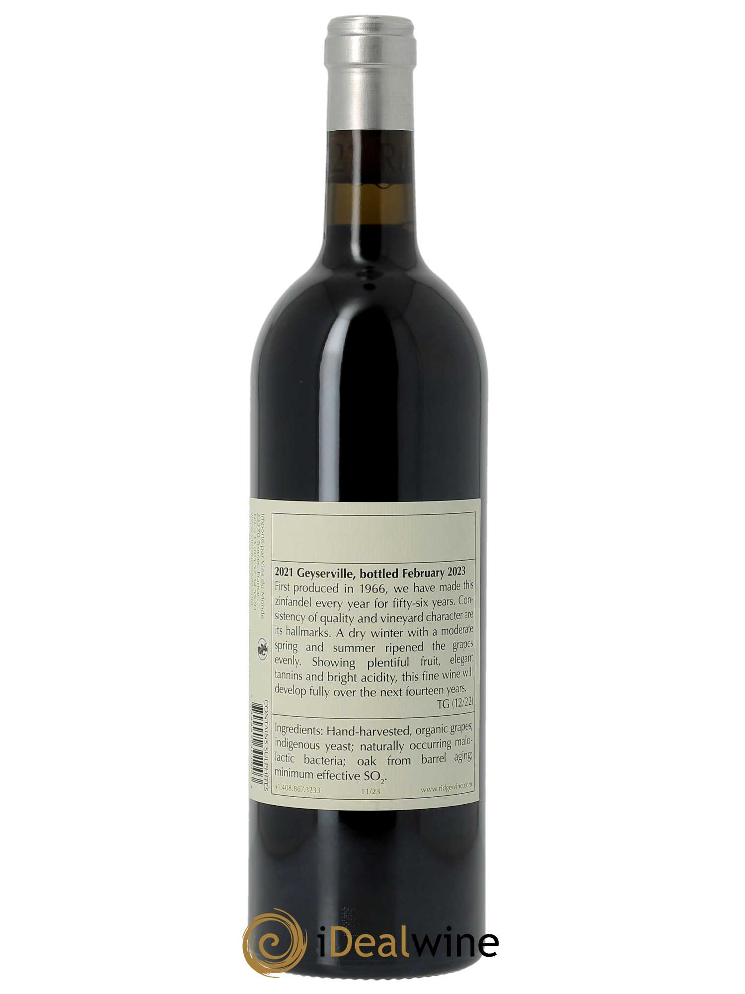 Alexander Valley Geyserville Ridge Vineyards 2021 - Lot of 1 bottle - 1