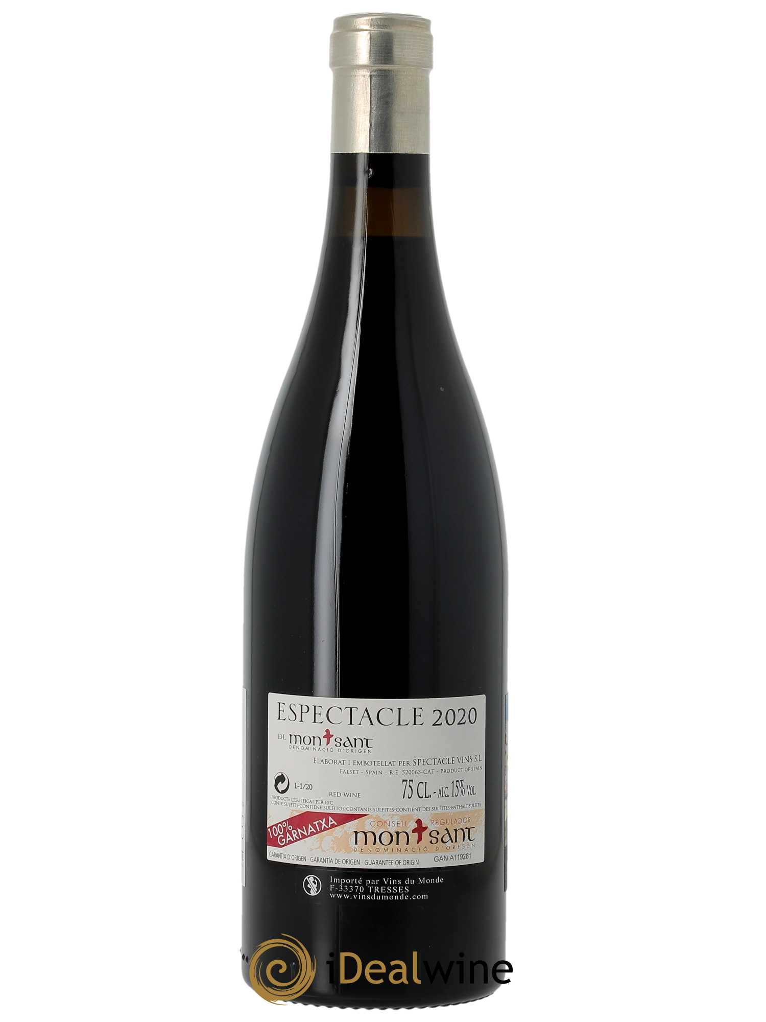 Montsant DO DO Espectacle del Montsant René Barbier 2020 - Lot de 1 bouteille - 1