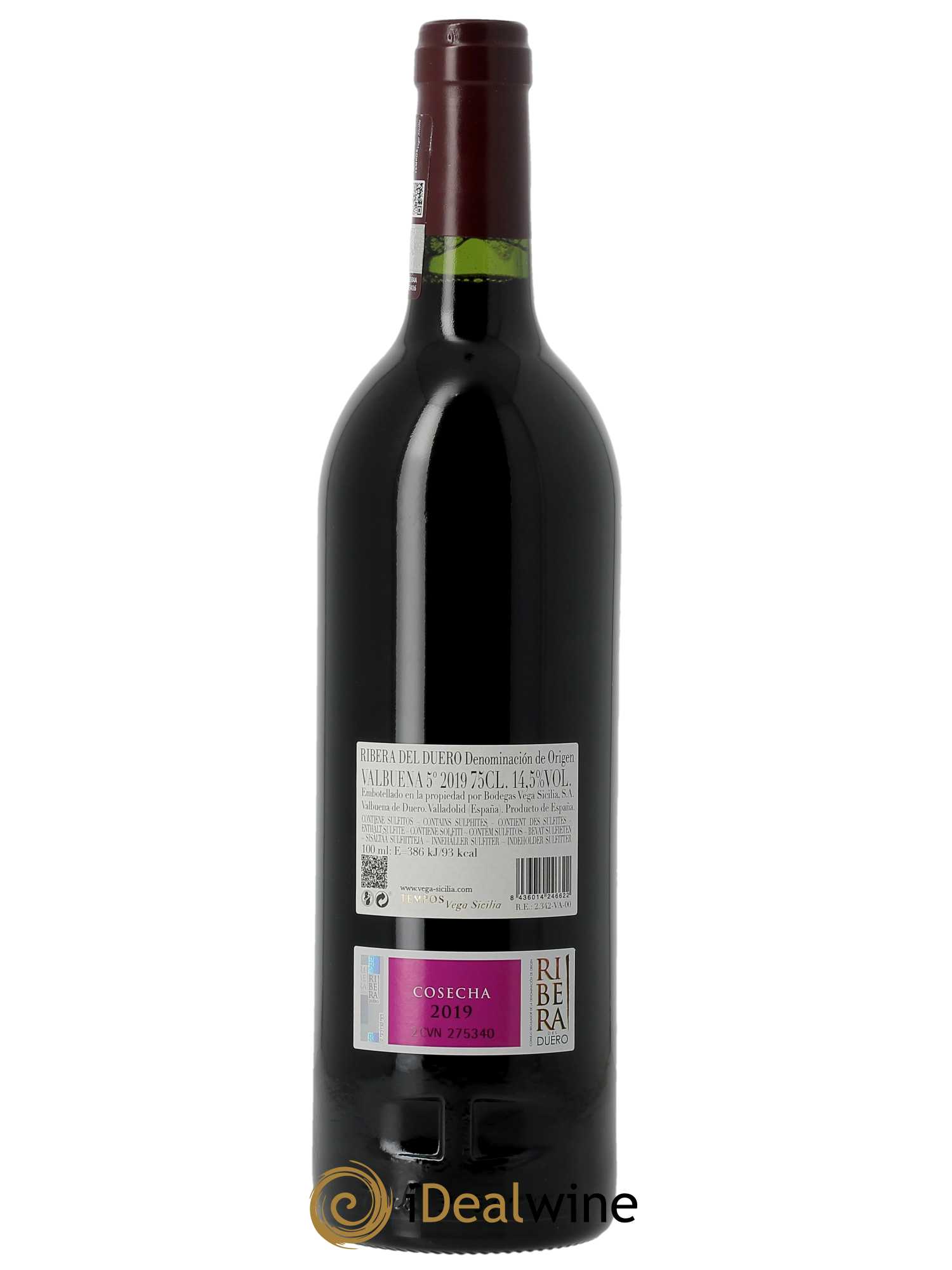 Ribera Del Duero DO Vega Sicilia Valbuena 5 ano Famille Alvarez 2019 - Lot of 1 bottle - 1