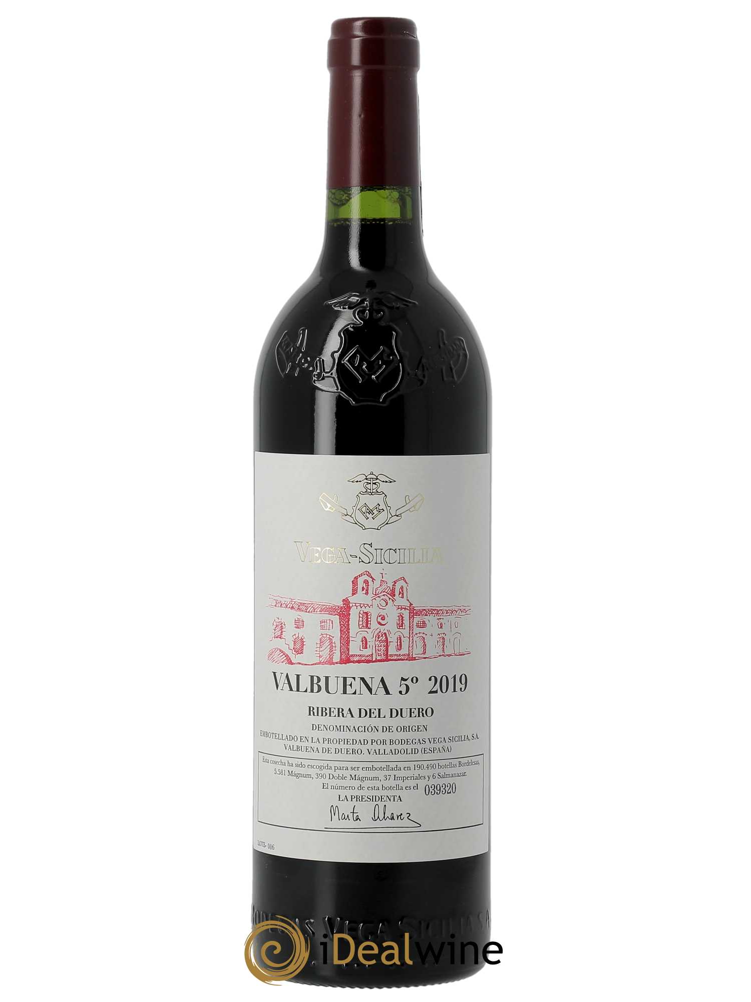 Ribera Del Duero DO Vega Sicilia Valbuena 5 ano Famille Alvarez 2019 - Lot of 1 bottle - 0