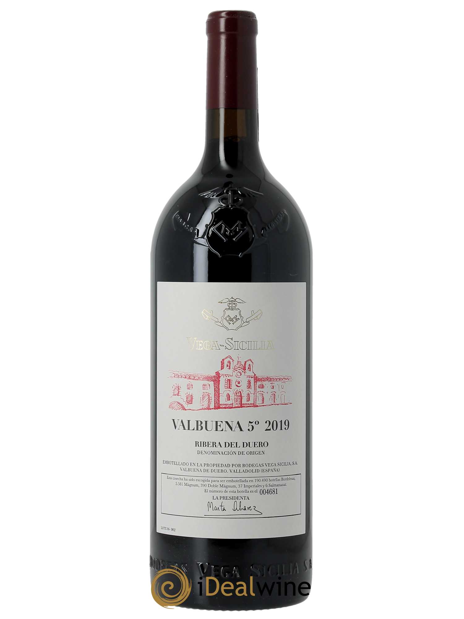 Ribera Del Duero DO Vega Sicilia Valbuena 5 ano Famille Alvarez 2019 - Lot de 1 magnum - 1