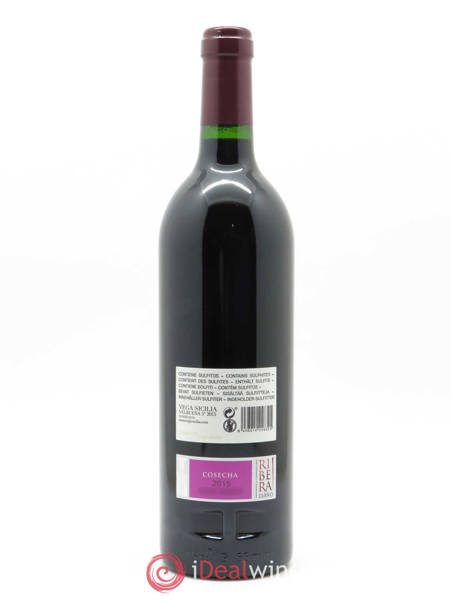 Ribera Del Duero DO Vega Sicilia Valbuena 5 ano Famille Alvarez 2015 - Lot de 1 bouteille - 1