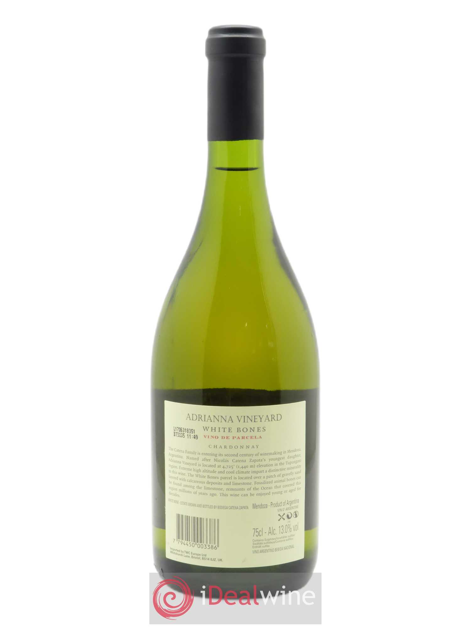 Mendoza Adrianna Vineyard White Bones Catena Zapata 2015 - Lot of 1 bottle - 1