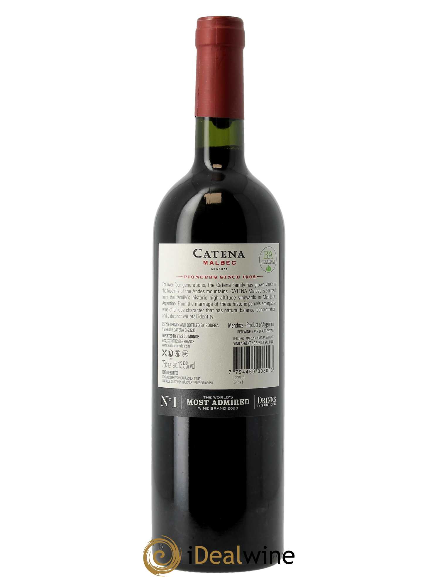 Mendoza Catena Zapata Malbec 2019 - Lot of 1 bottle - 1