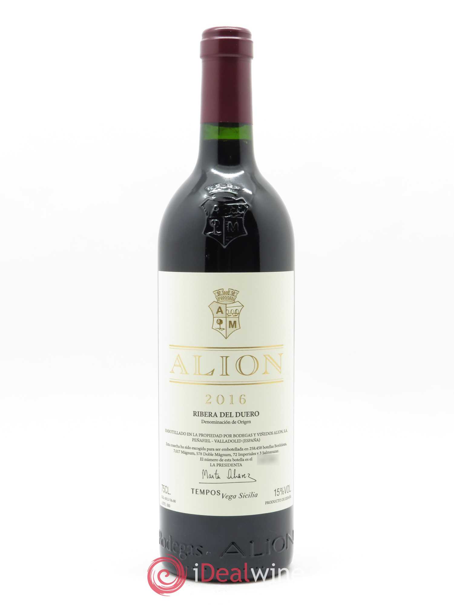 Ribera Del Duero DO Vega Sicilia Alion Famille Alvarez 2016 - Lot de 1 bouteille - 0
