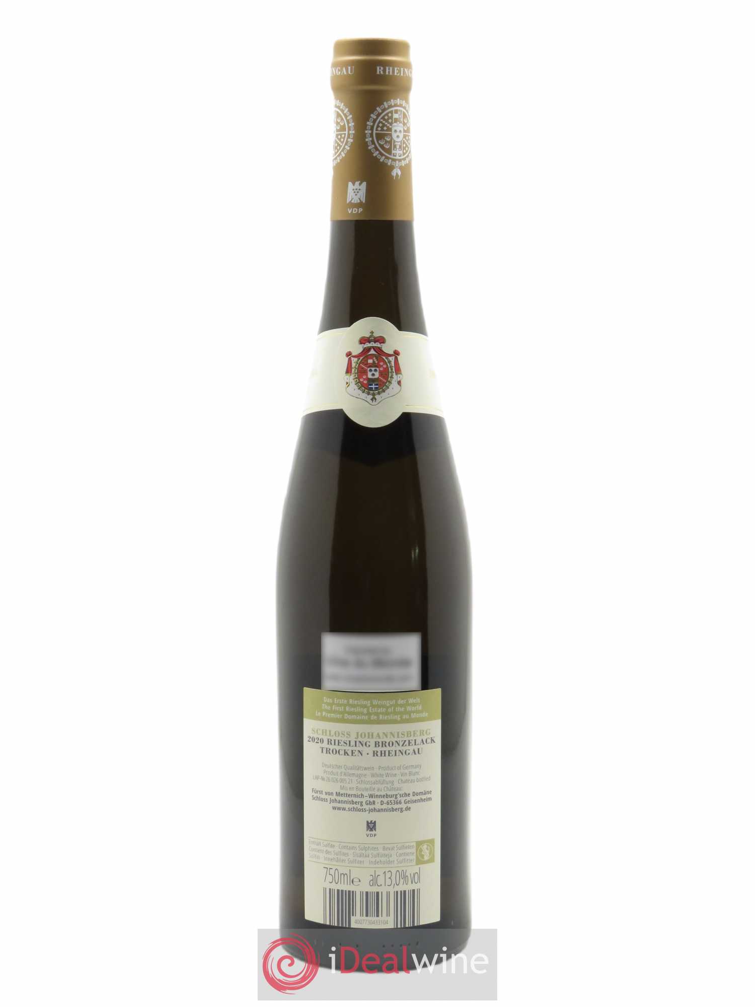 Rheingau Schloss Johannisberg Bronzelack Trocken 2020 - Lot of 1 bottle - 1