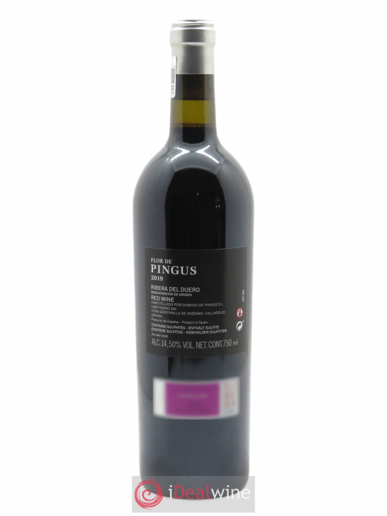 Ribera Del Duero Flor de Pingus Dominio de Pingus - Peter Sisseck 2019 - Lot de 1 bouteille - 1