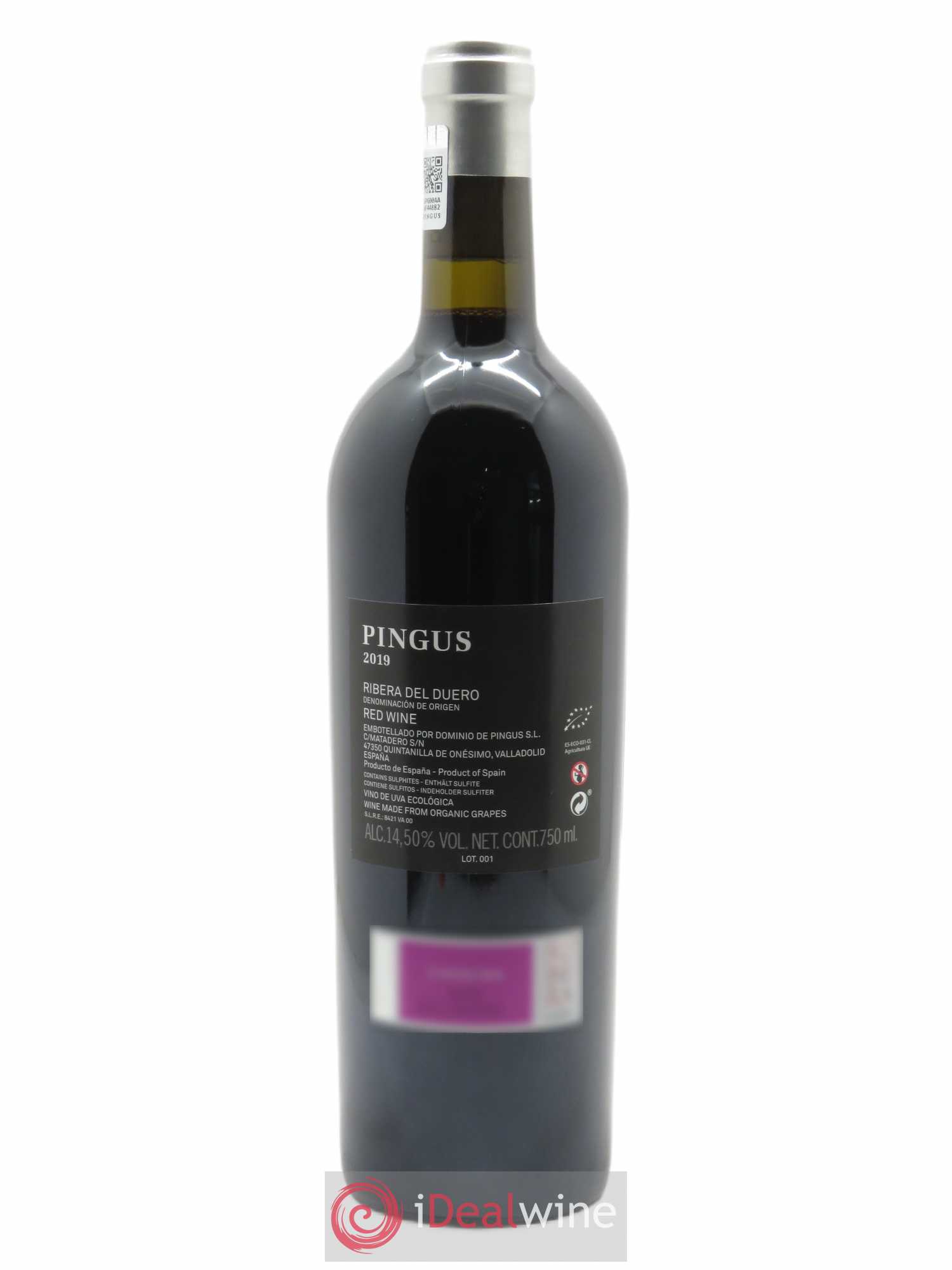 Ribera Del Duero Pingus Dominio de Pingus - Peter Sisseck 2019 - Lot de 1 bouteille - 1