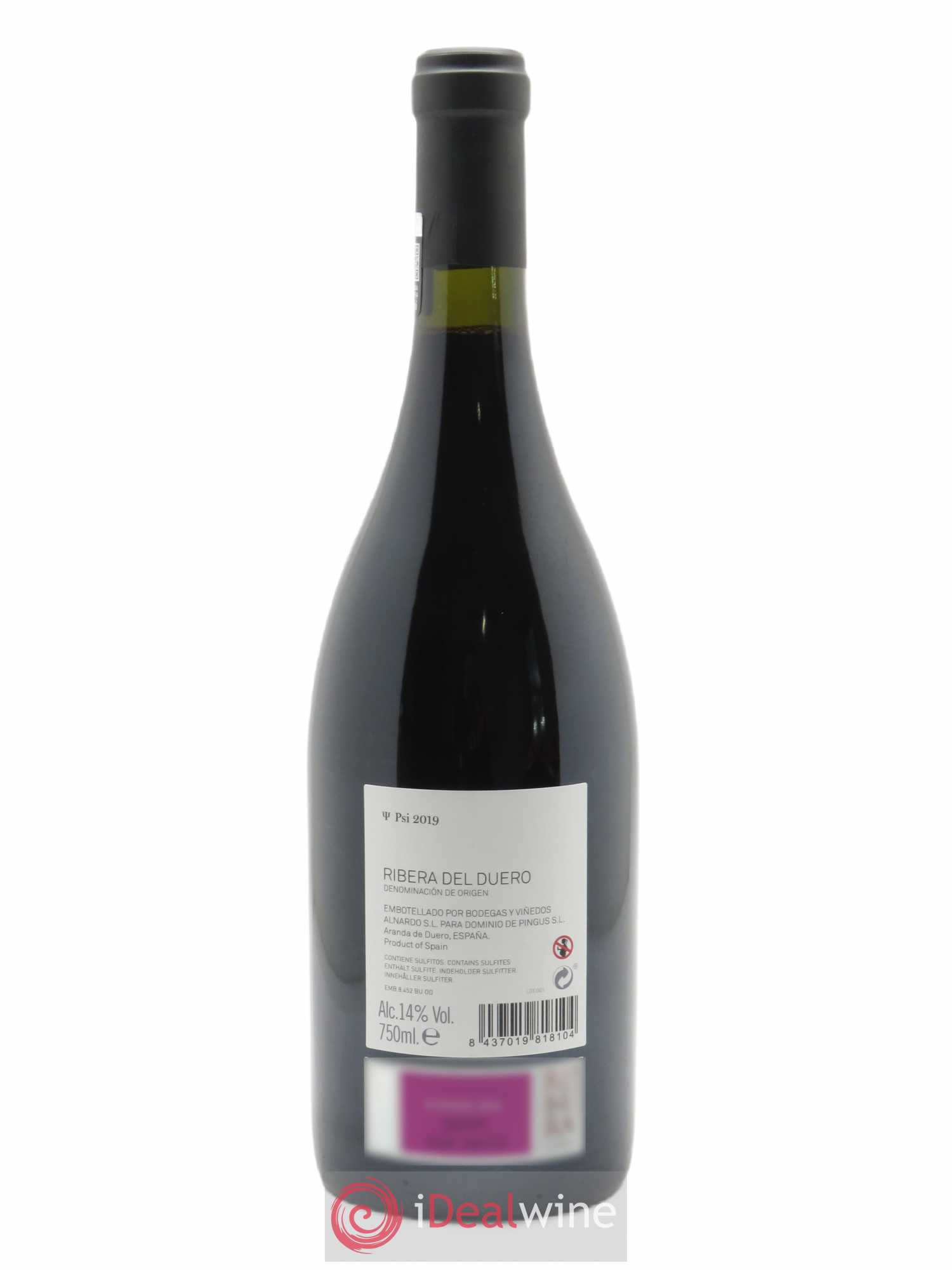 Ribera Del Duero DO PSI Dominio de Pingus - Peter Sisseck 2019 - Lot de 1 bouteille - 1