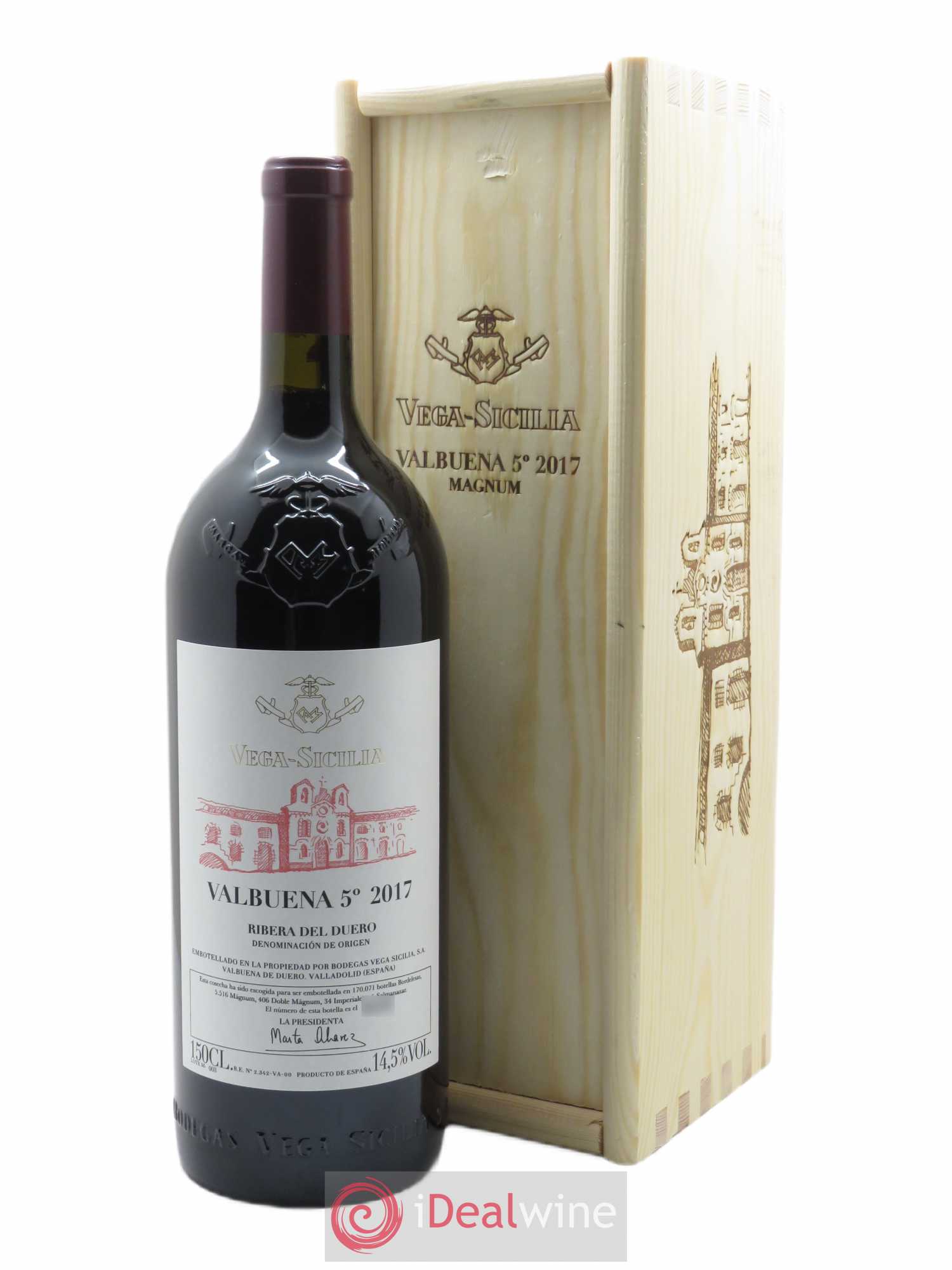 Ribera Del Duero DO Vega Sicilia Valbuena 5 ano Famille Alvarez 2017 - Lot de 1 magnum - 0