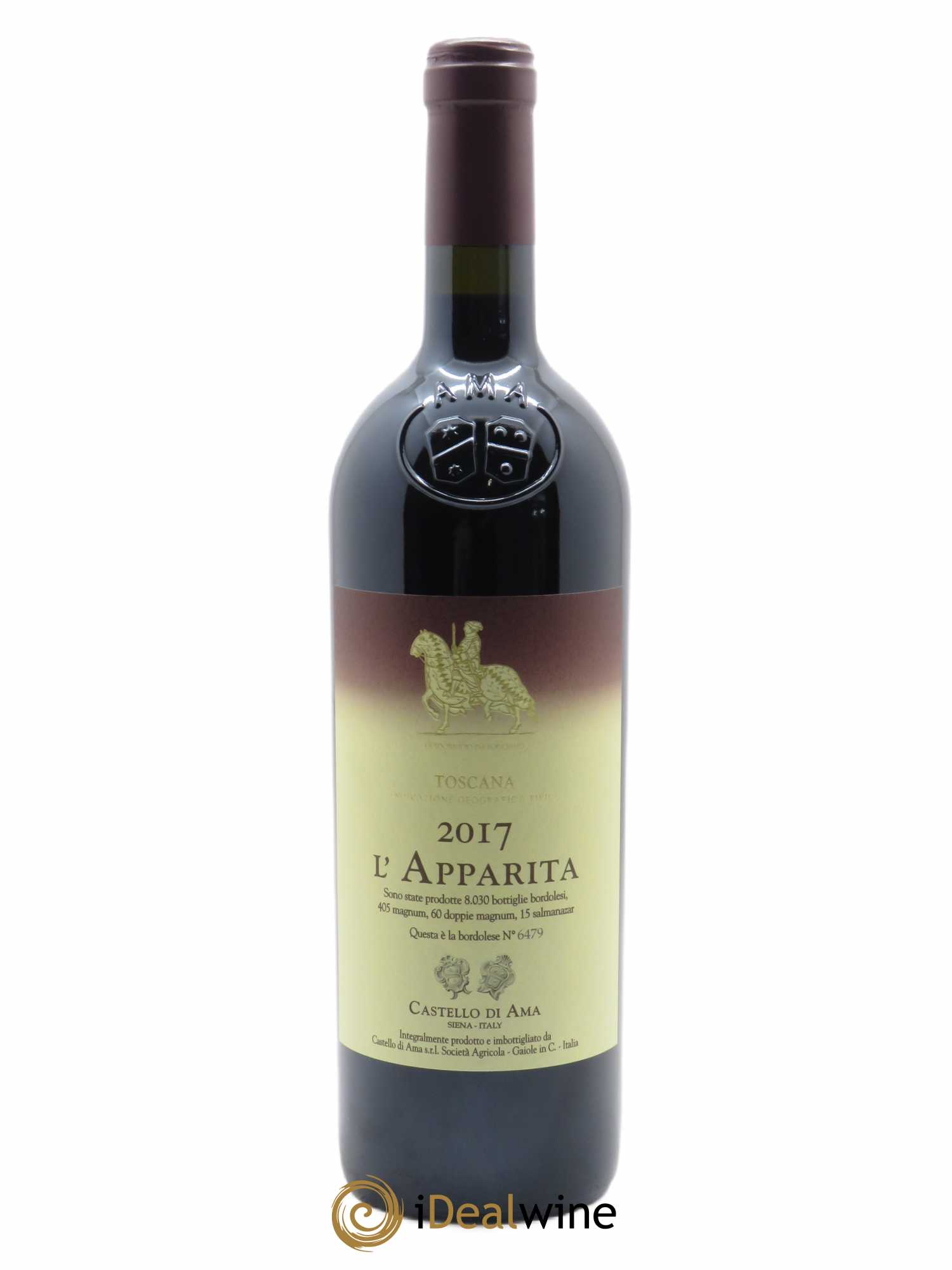 Toscana IGT Castello di Ama L'Apparita 2017 - Lotto di 1 bottiglia - 1