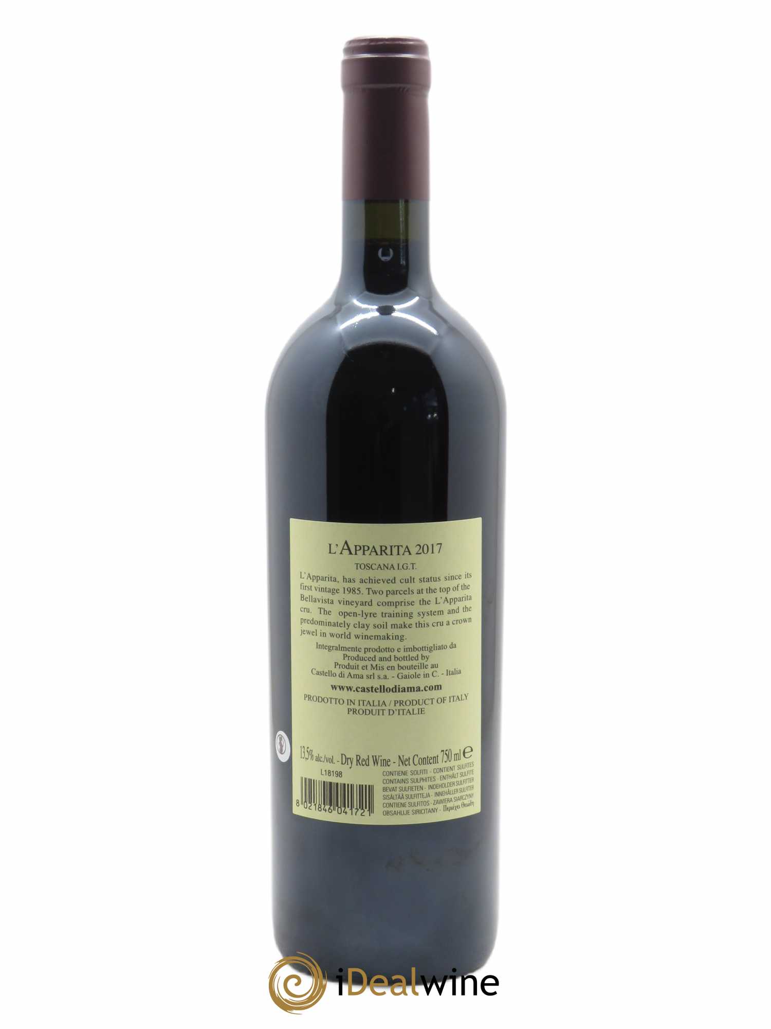 Toscana IGT Castello di Ama L'Apparita 2017 - Lotto di 1 bottiglia - 2