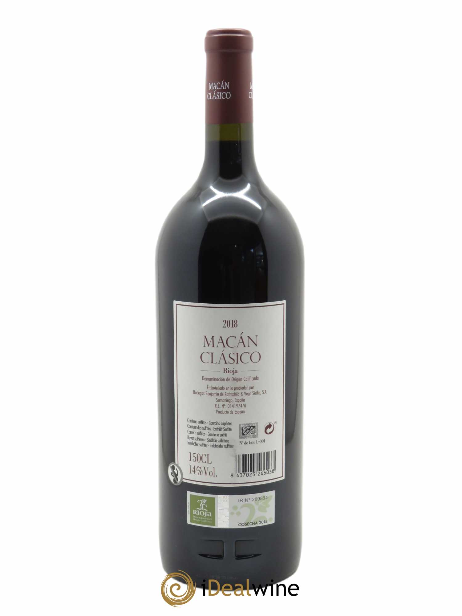 Rioja DOCa Macan Classico Benjamin de Rothschild & Vega Sicilia S.A 2018 - Lot de 1 magnum - 2
