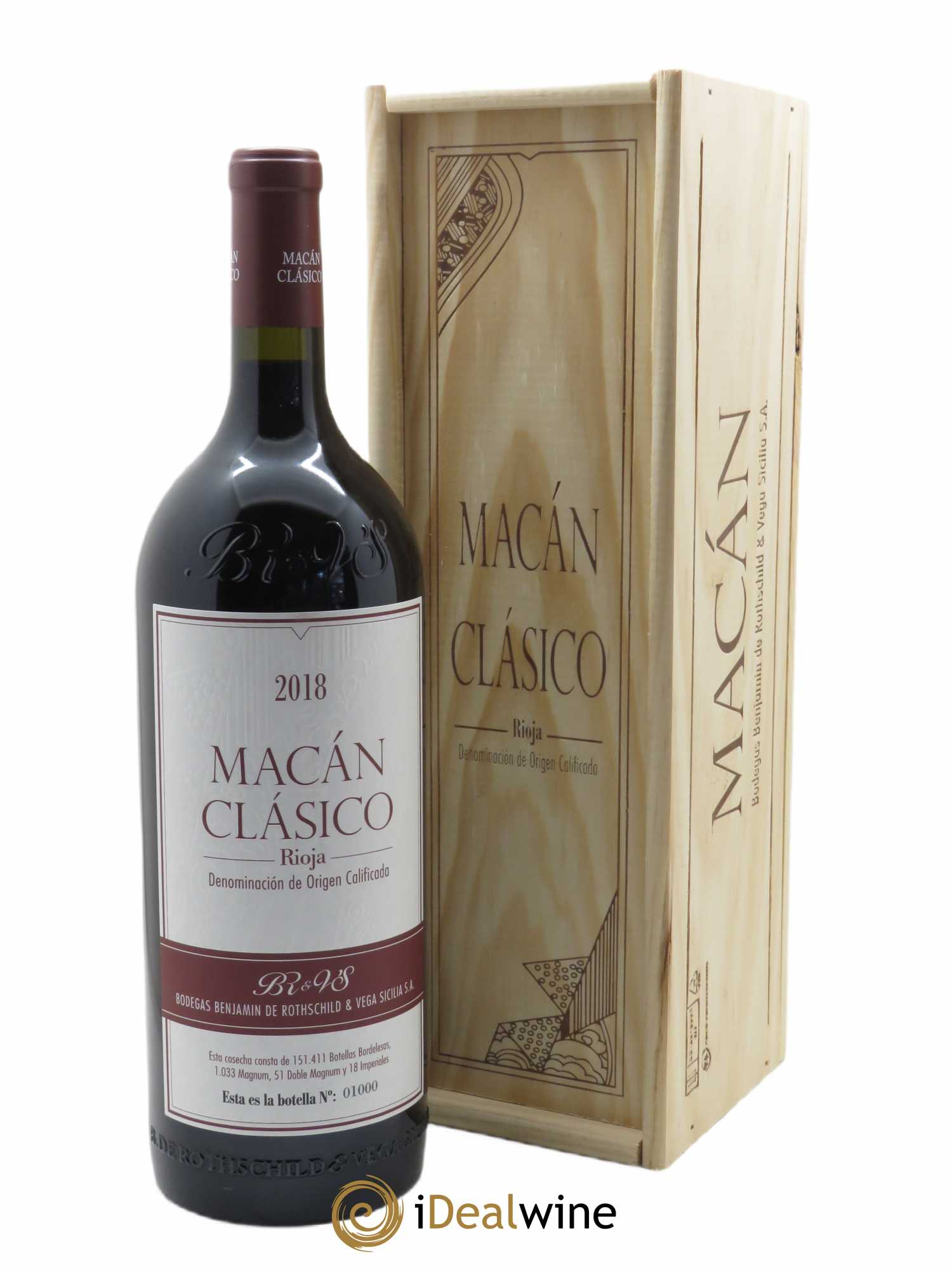 Rioja DOCa Macan Classico Benjamin de Rothschild & Vega Sicilia S.A 2018 - Lot de 1 magnum - 0