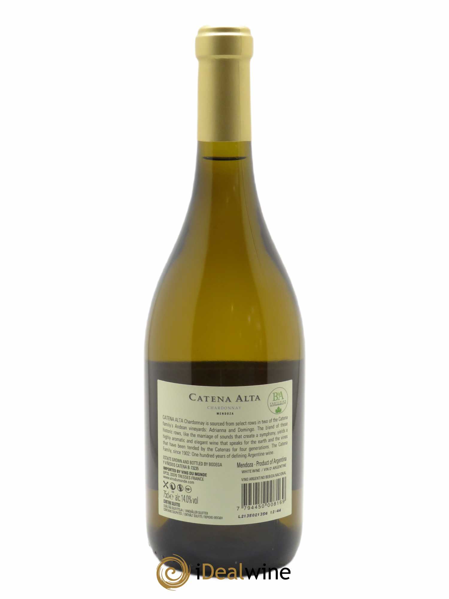 Mendoza Catena Alta Chardonnay Catena Zapata 2019 - Lot de 1 bouteille - 1