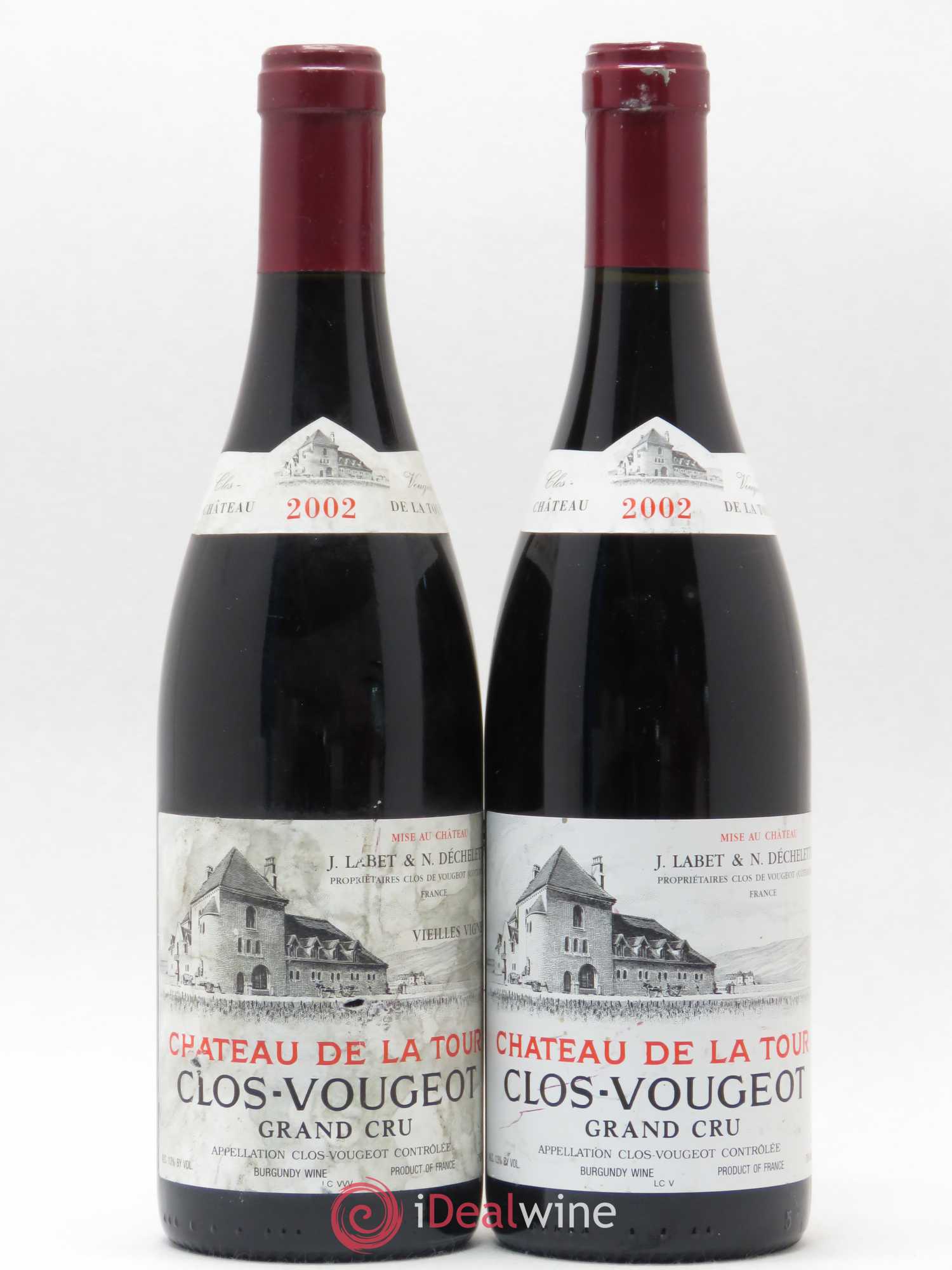 Clos de Vougeot Grand Cru Château de La Tour 2002 - Lot de 2 bouteilles - 0