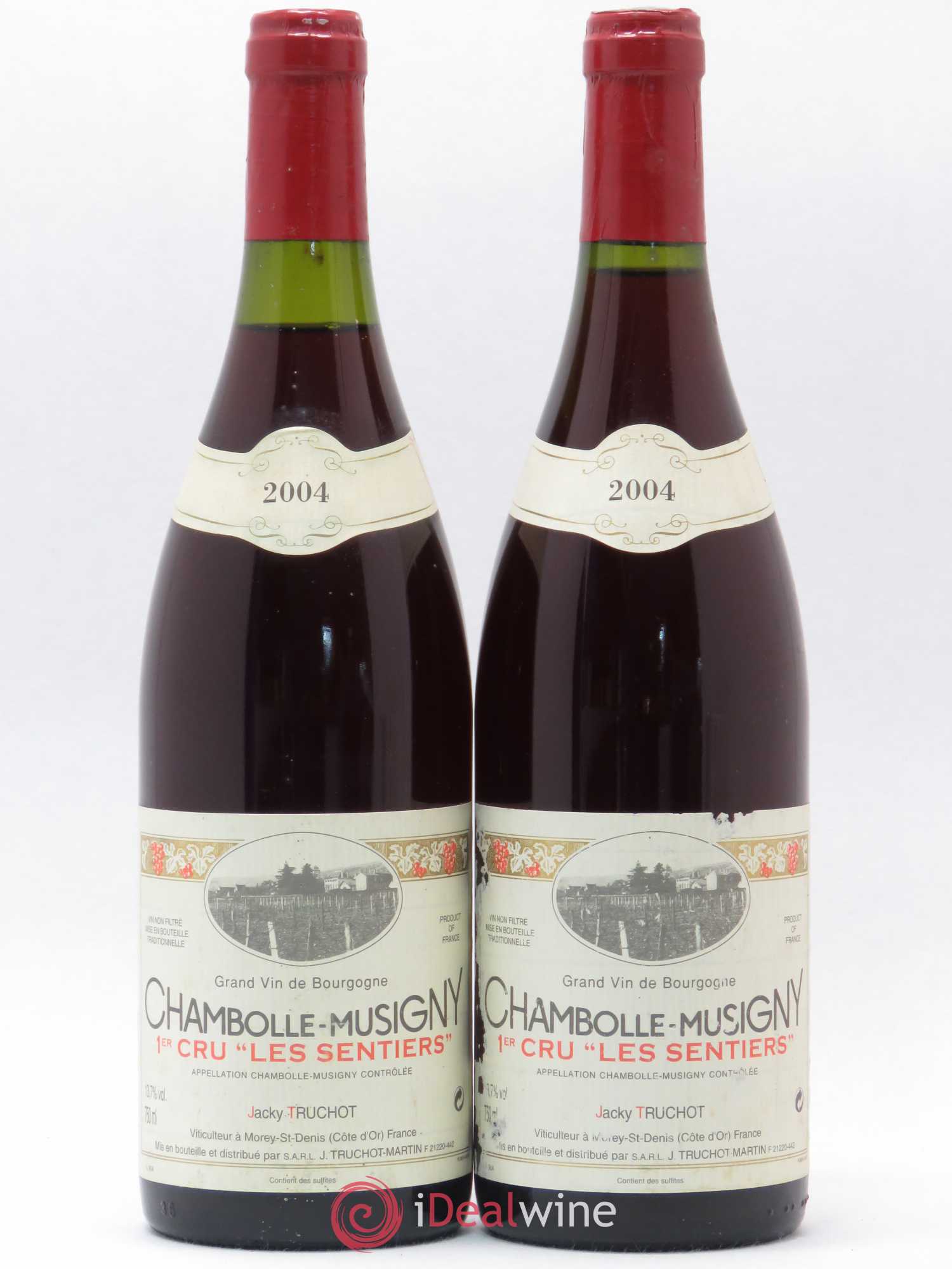 Chambolle-Musigny 1er Cru Les Sentiers Jacky Truchot 2004 - Lot de 2 bouteilles - 0