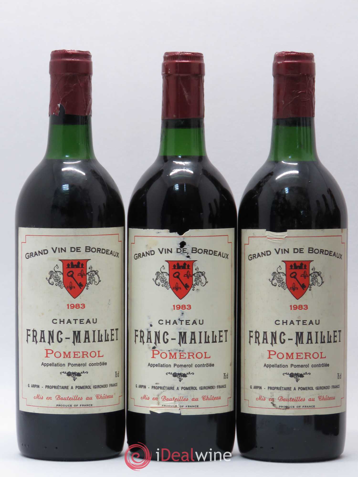 Pomerol Château Franc Maillet 1983 - Lot de 6 bouteilles - 1