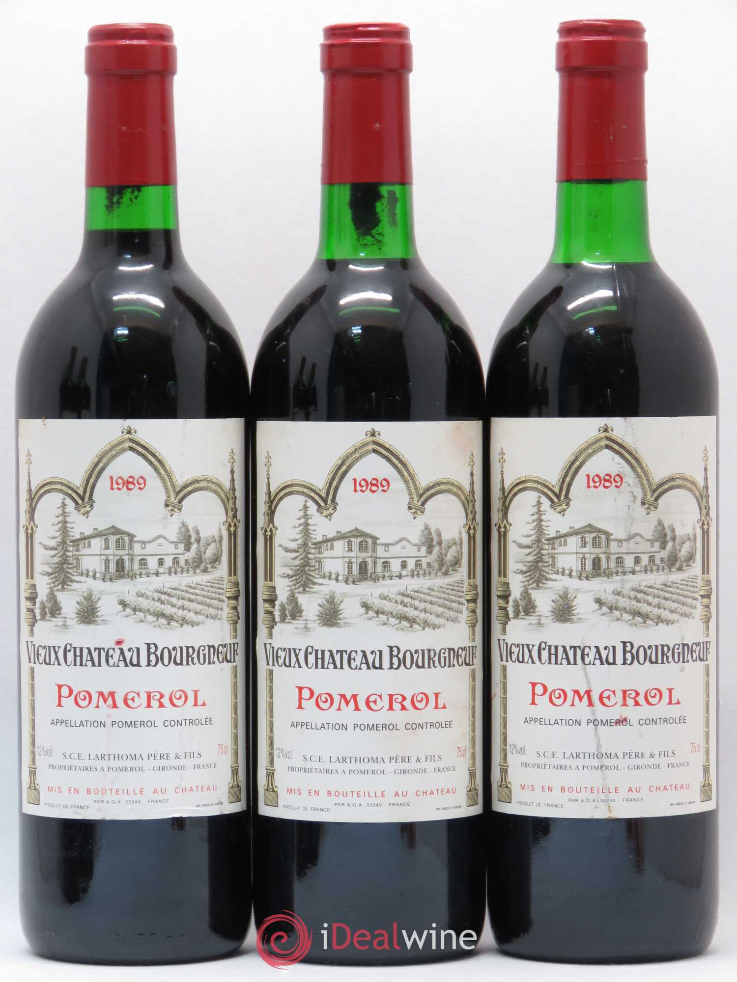 Vieux Château Bourgneuf (sans prix de réserve) 1989 - Lot de 5 bouteilles - 1