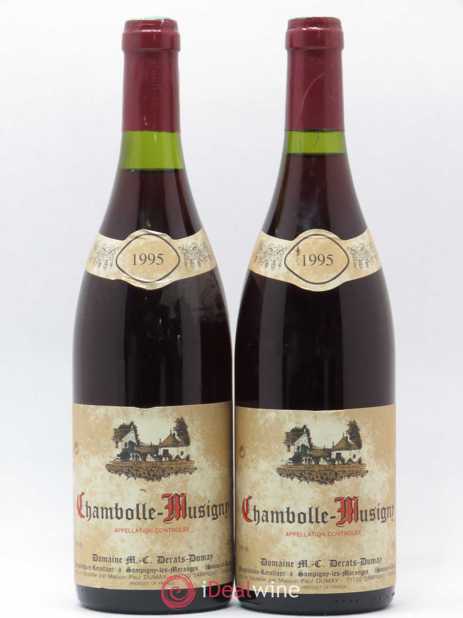 Chambolle-Musigny Domaine Derats Dumay (sans prix de réserve) 1995 - Posten von 2 Flaschen - 0