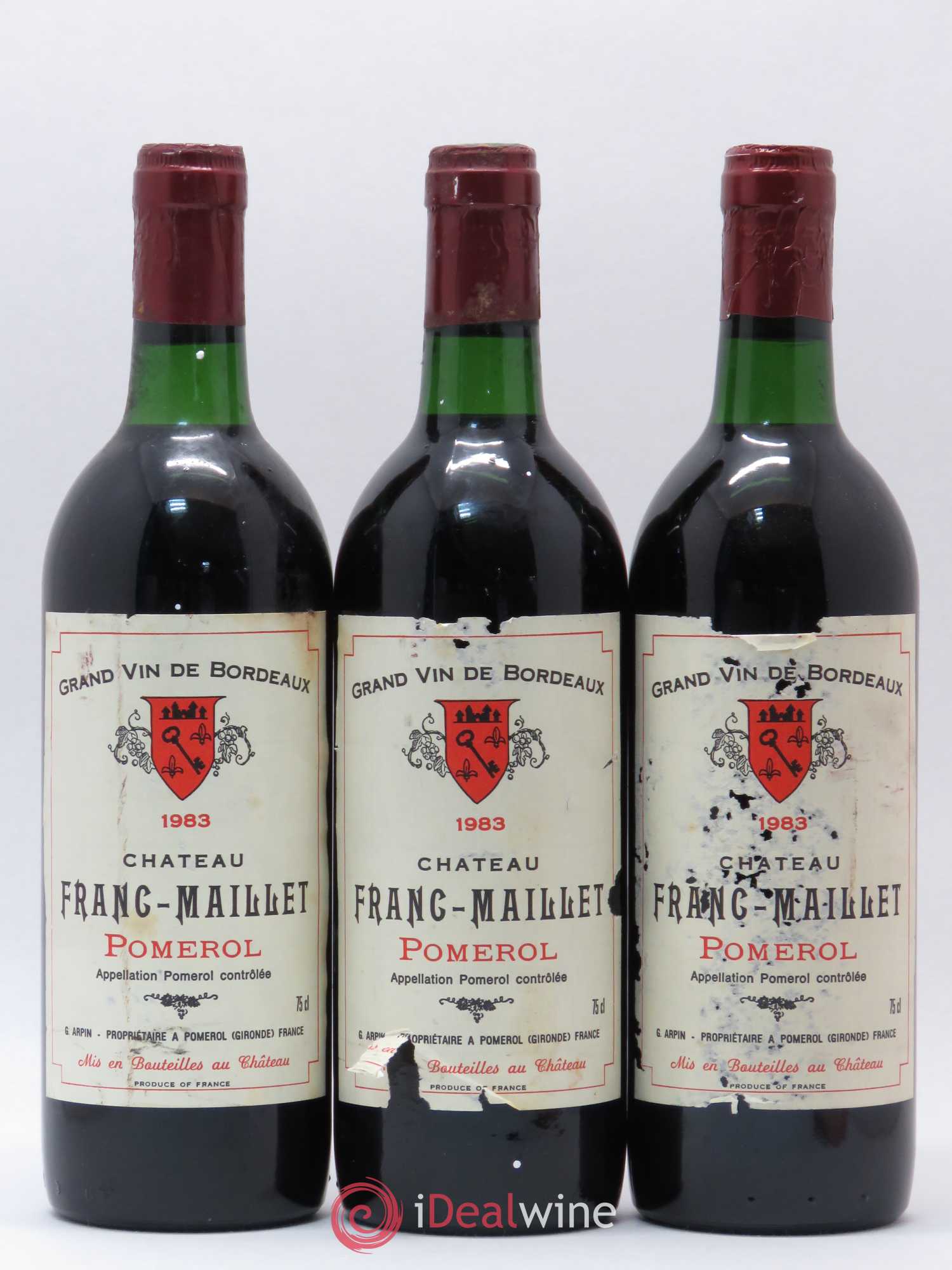Pomerol Château Franc Maillet (sans prix de réserve) 1983 - Posten von 3 Flaschen - 0