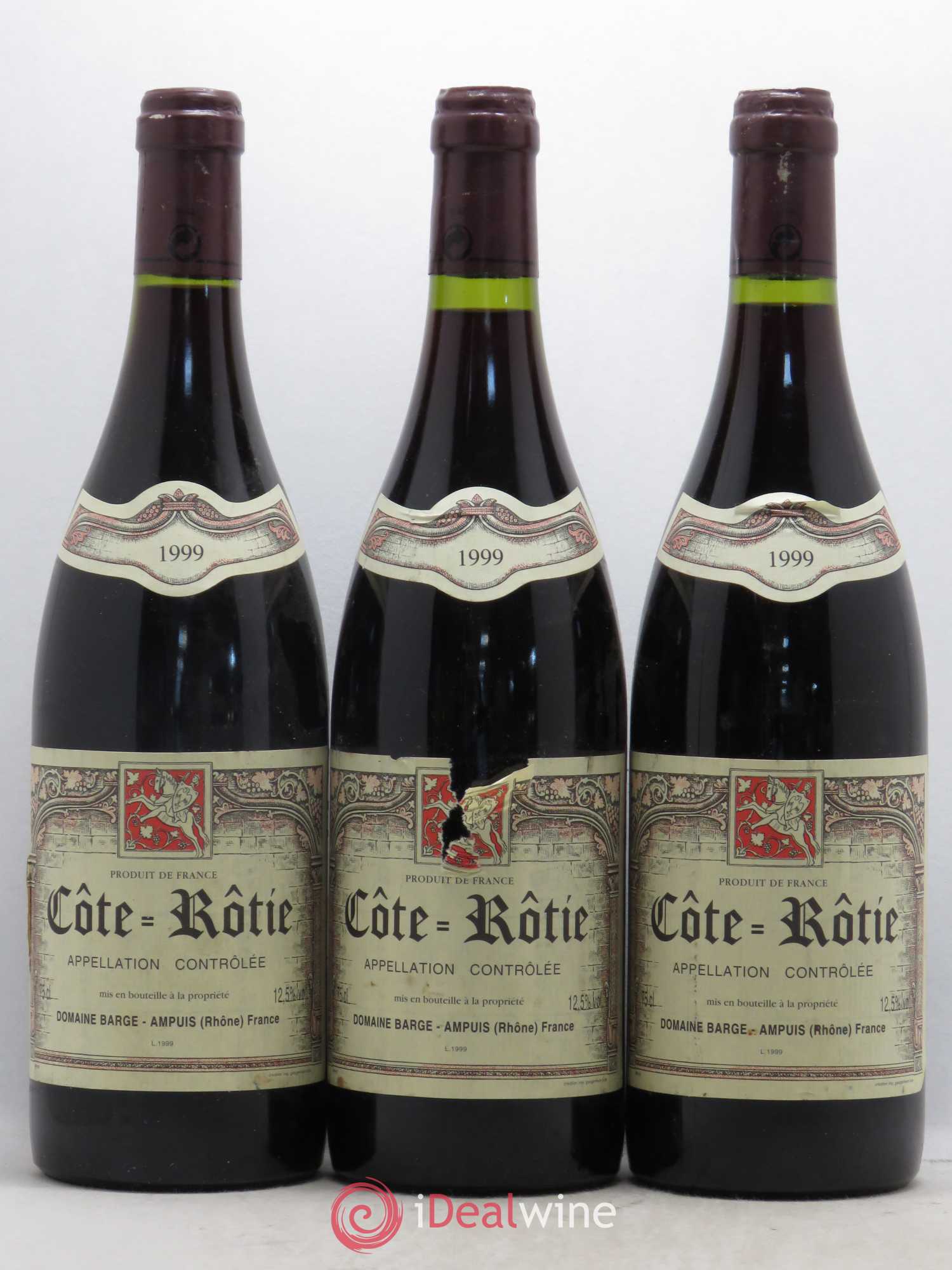 Côte-Rôtie Domaine Barge 1999 - Posten von 6 Flaschen - 2