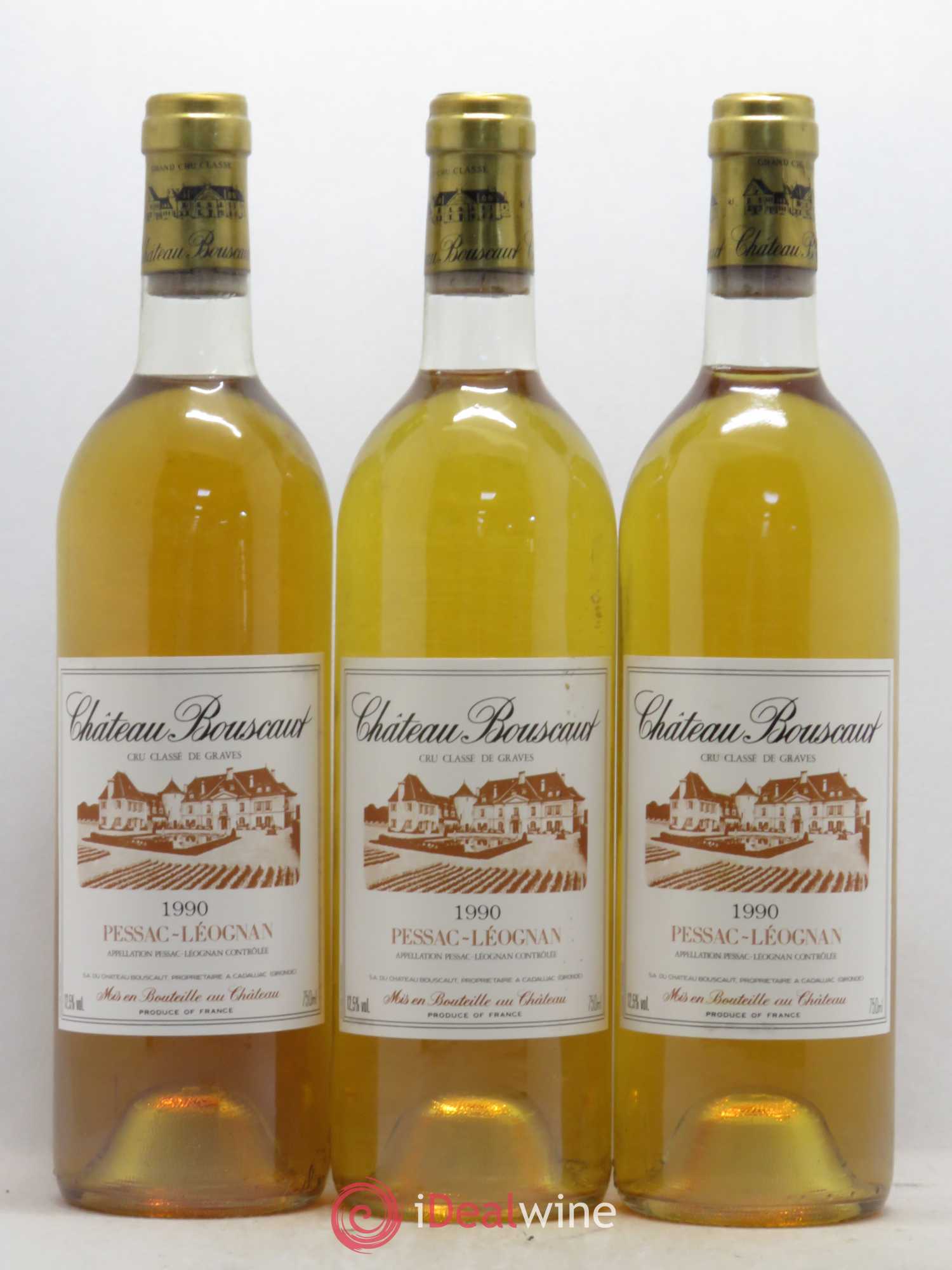 Château Bouscaut Cru Classé de Graves 1990 - Lot de 12 bouteilles - 1