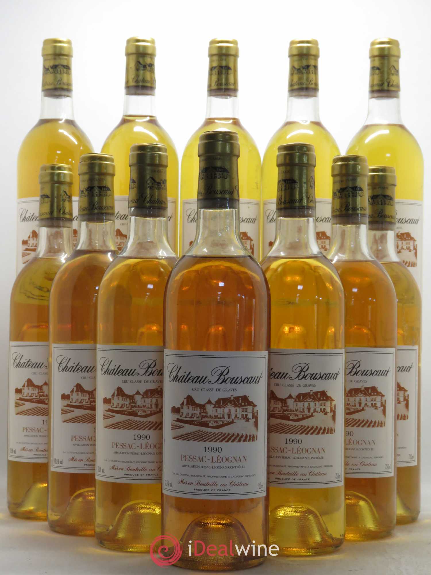Château Bouscaut Cru Classé de Graves 1990 - Lot de 12 bouteilles - 0
