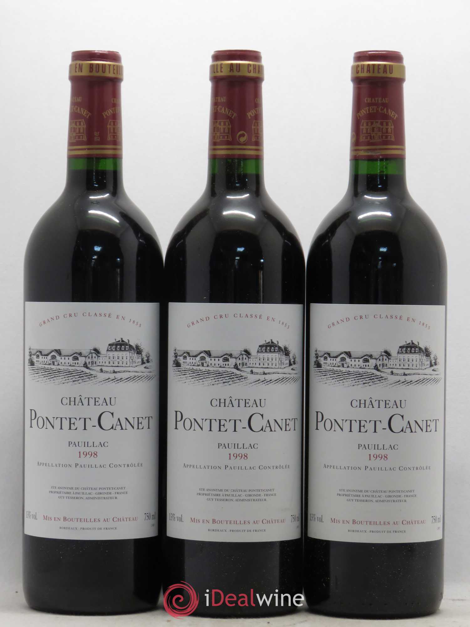 Château Pontet Canet 5ème Grand Cru Classé 1998 - Lot de 12 bouteilles - 2
