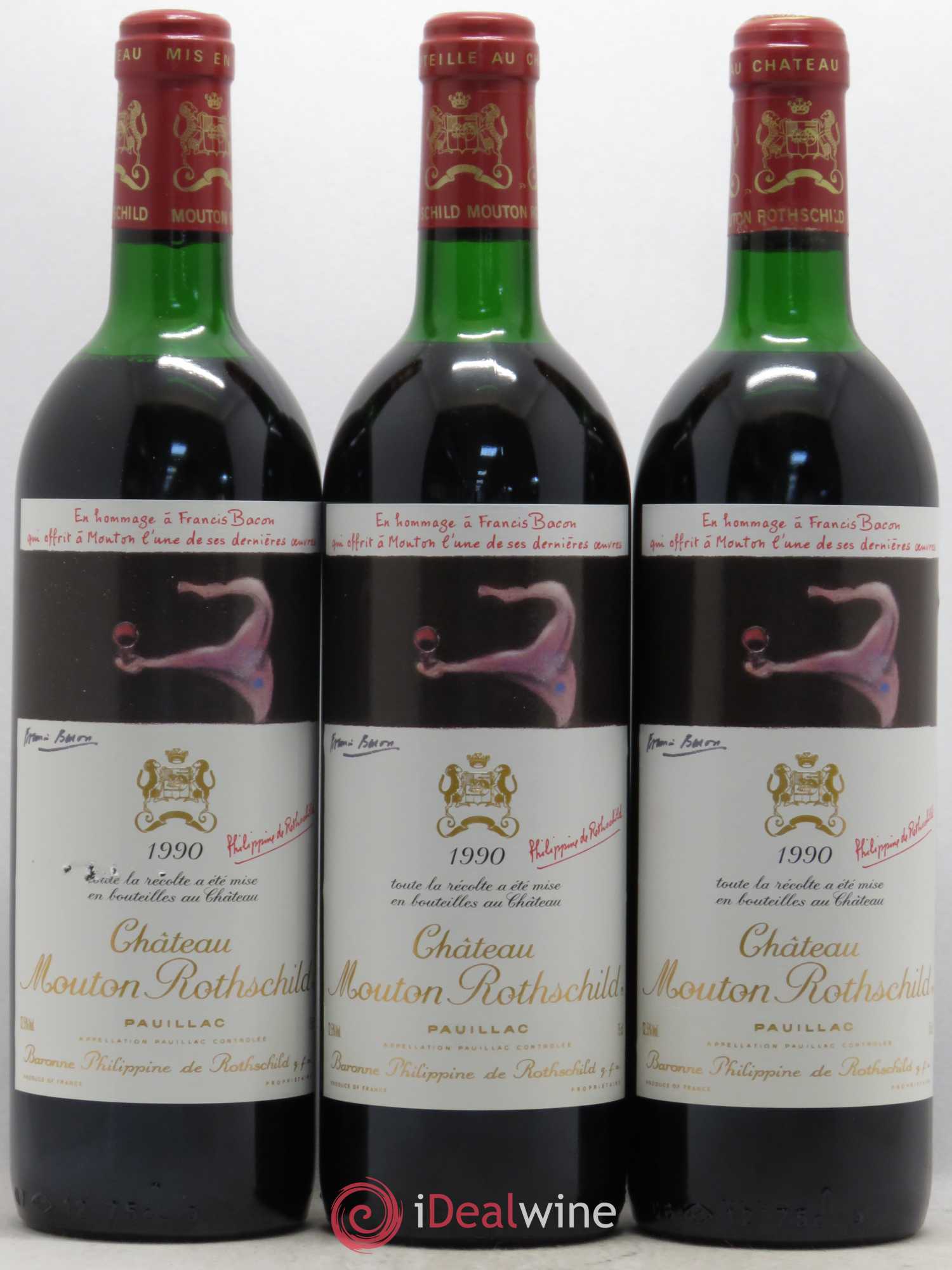 Château Mouton Rothschild 1er Grand Cru Classé 1990 - Lot de 12 bouteilles - 1