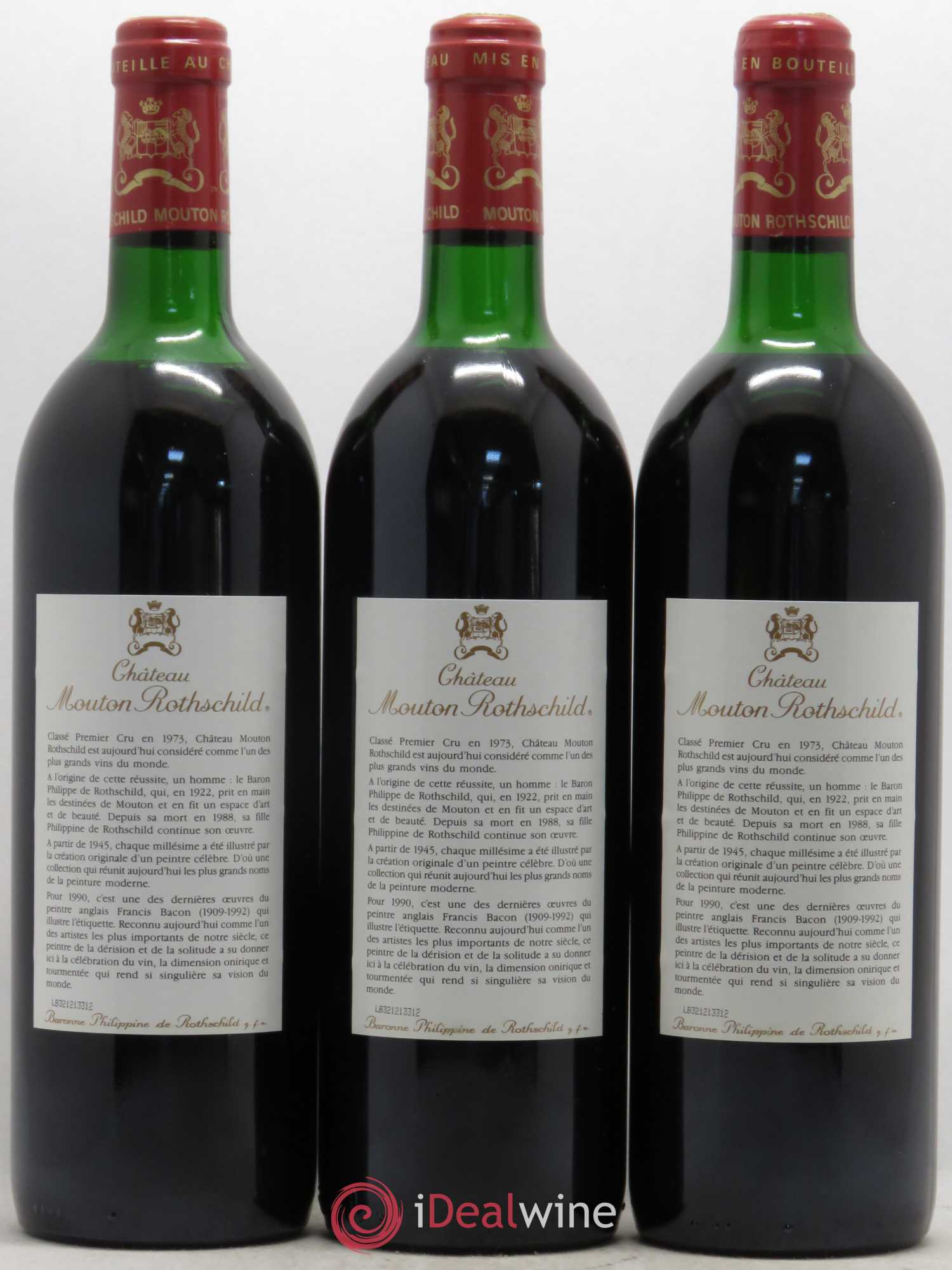 Château Mouton Rothschild 1er Grand Cru Classé 1990 - Lot de 12 bouteilles - 2