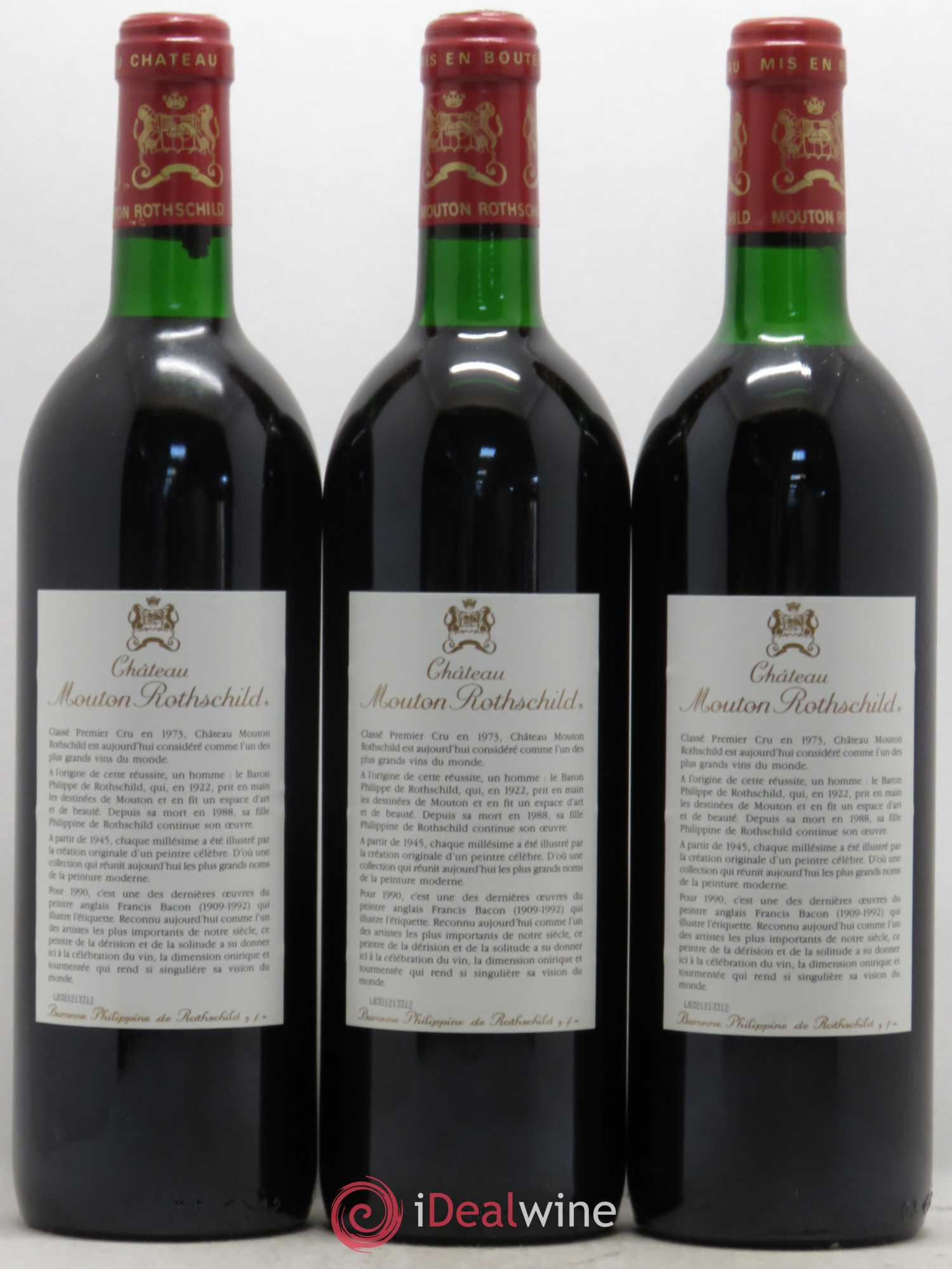 Château Mouton Rothschild 1er Grand Cru Classé 1990 - Lot de 12 bouteilles - 6