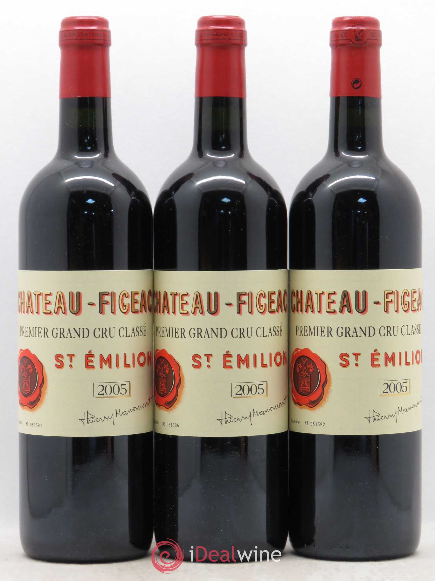 Château Figeac 1er Grand Cru Classé A 2005 - Lot de 12 bouteilles - 1