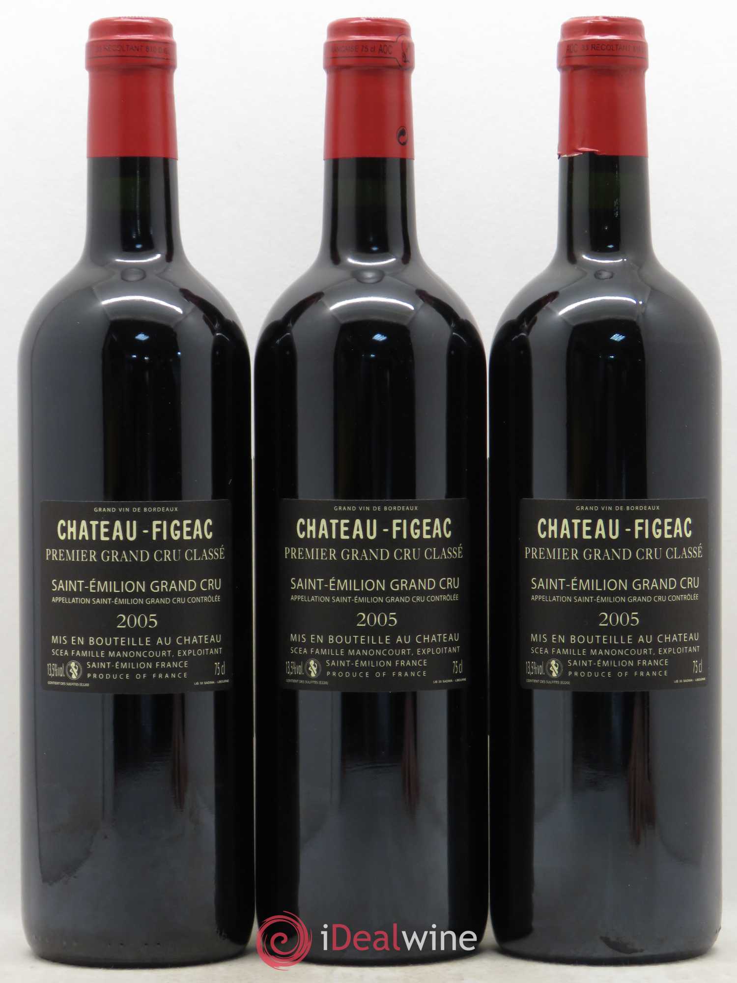 Château Figeac 1er Grand Cru Classé A 2005 - Lot de 12 bouteilles - 6
