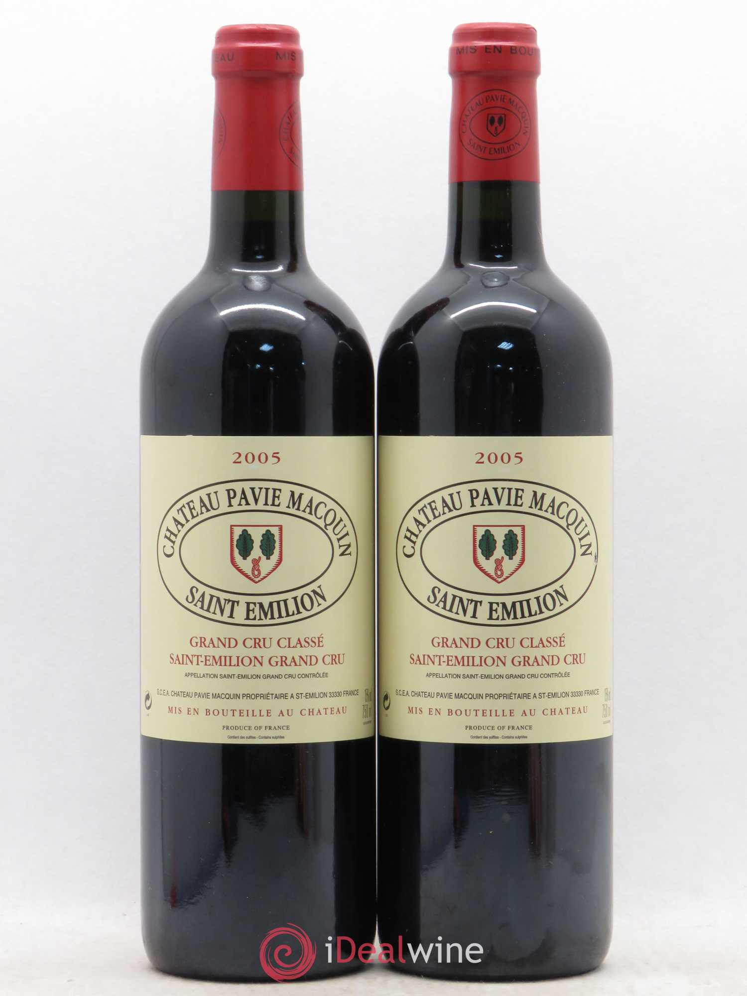 Château Pavie Macquin 1er Grand Cru Classé B 2005 - Lot de 2 bouteilles - 0