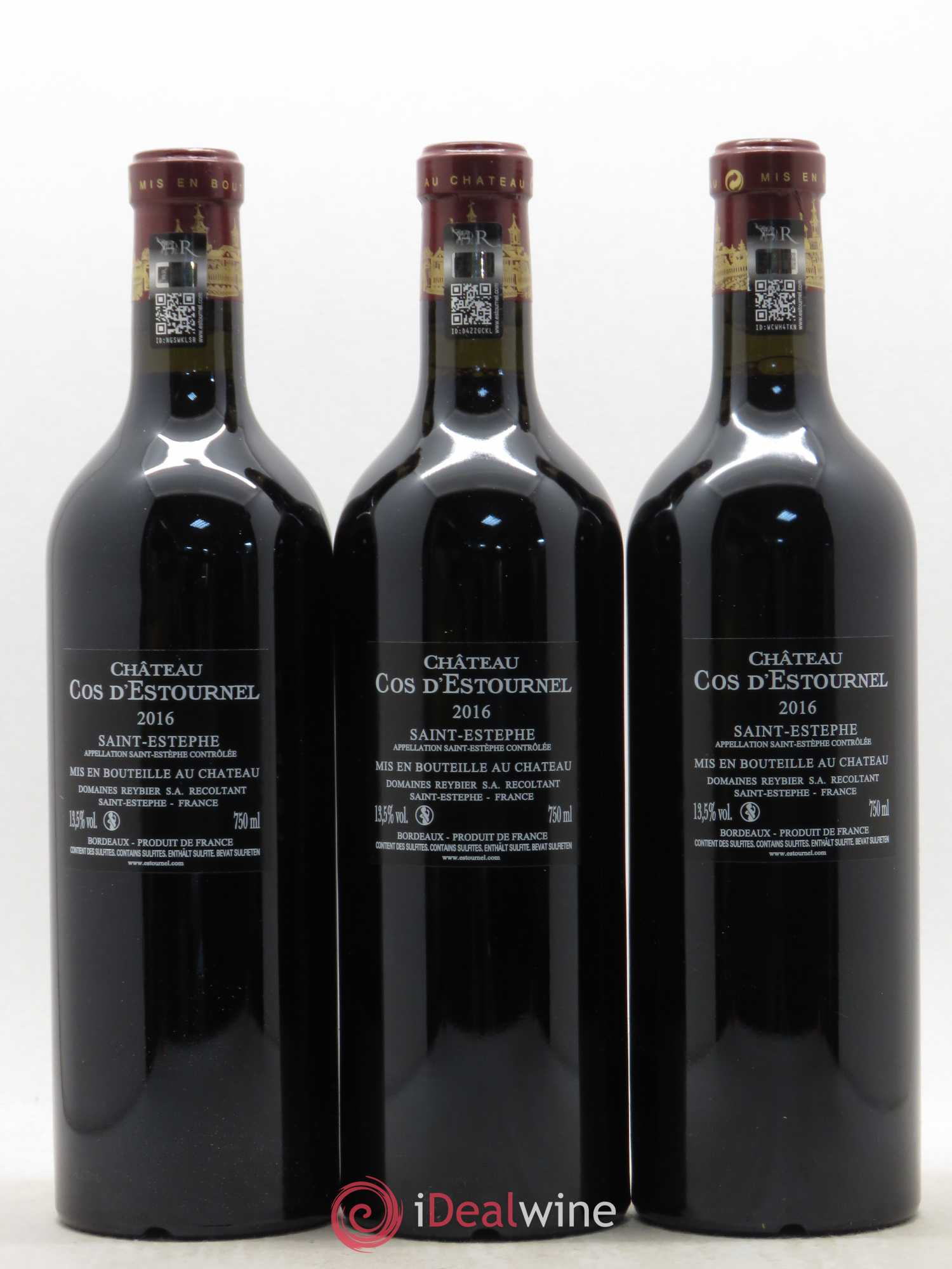 Cos d'Estournel 2ème Grand Cru Classé 2016 - Lot de 3 bouteilles - 1
