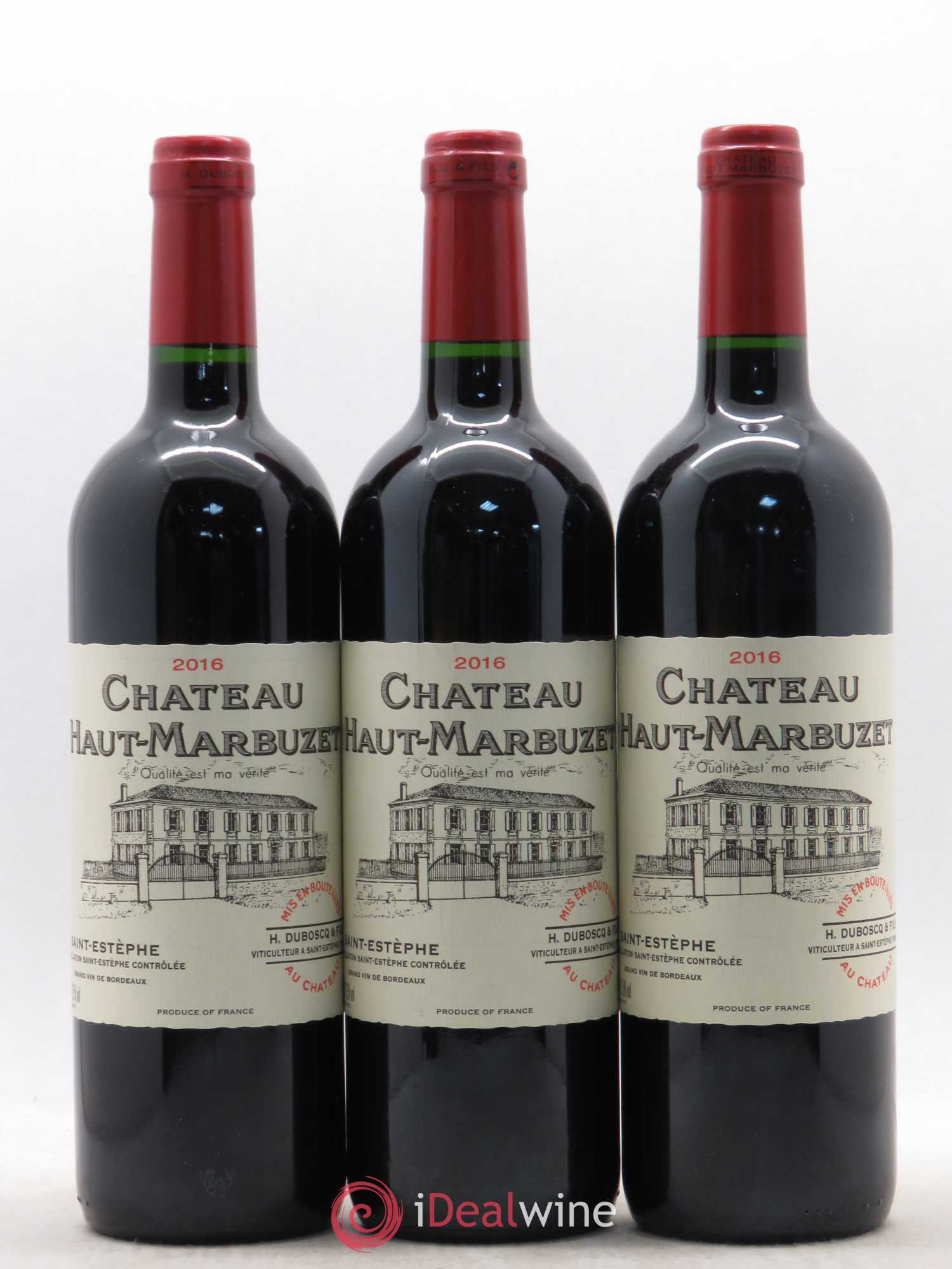 Château Haut Marbuzet 2016 - Lot de 3 bouteilles - 0