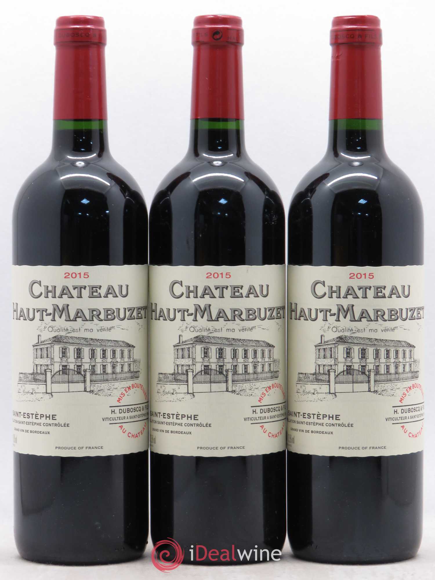 Château Haut Marbuzet 2015 - Lot de 3 bouteilles - 0