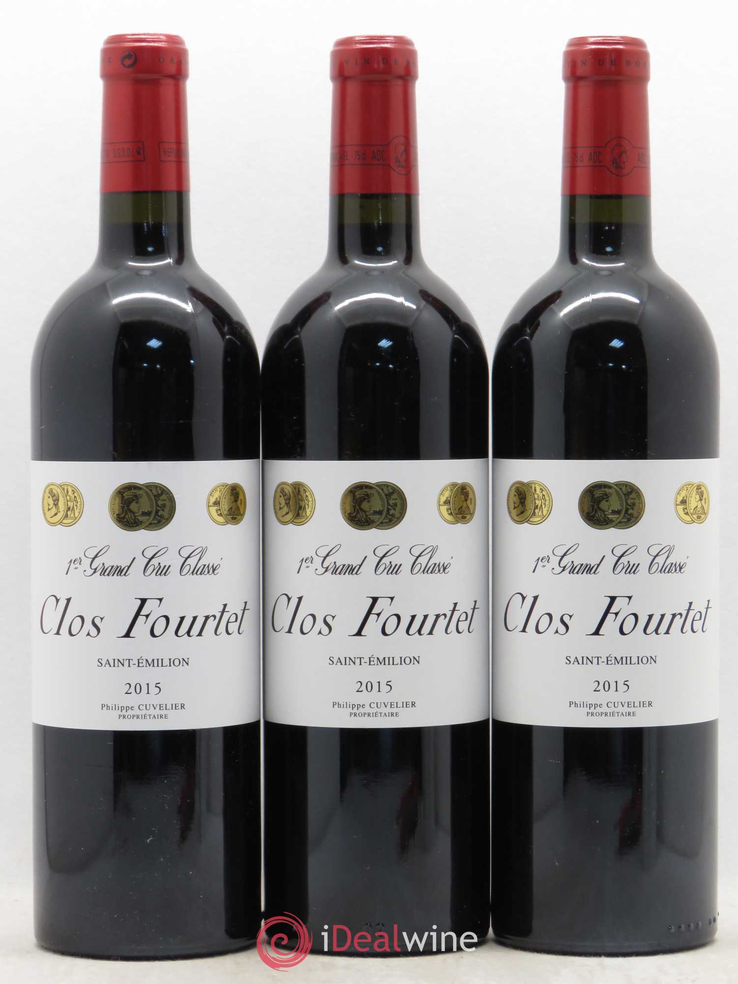 Clos Fourtet 1er Grand Cru Classé B 2015 - Lot de 3 bouteilles - 0